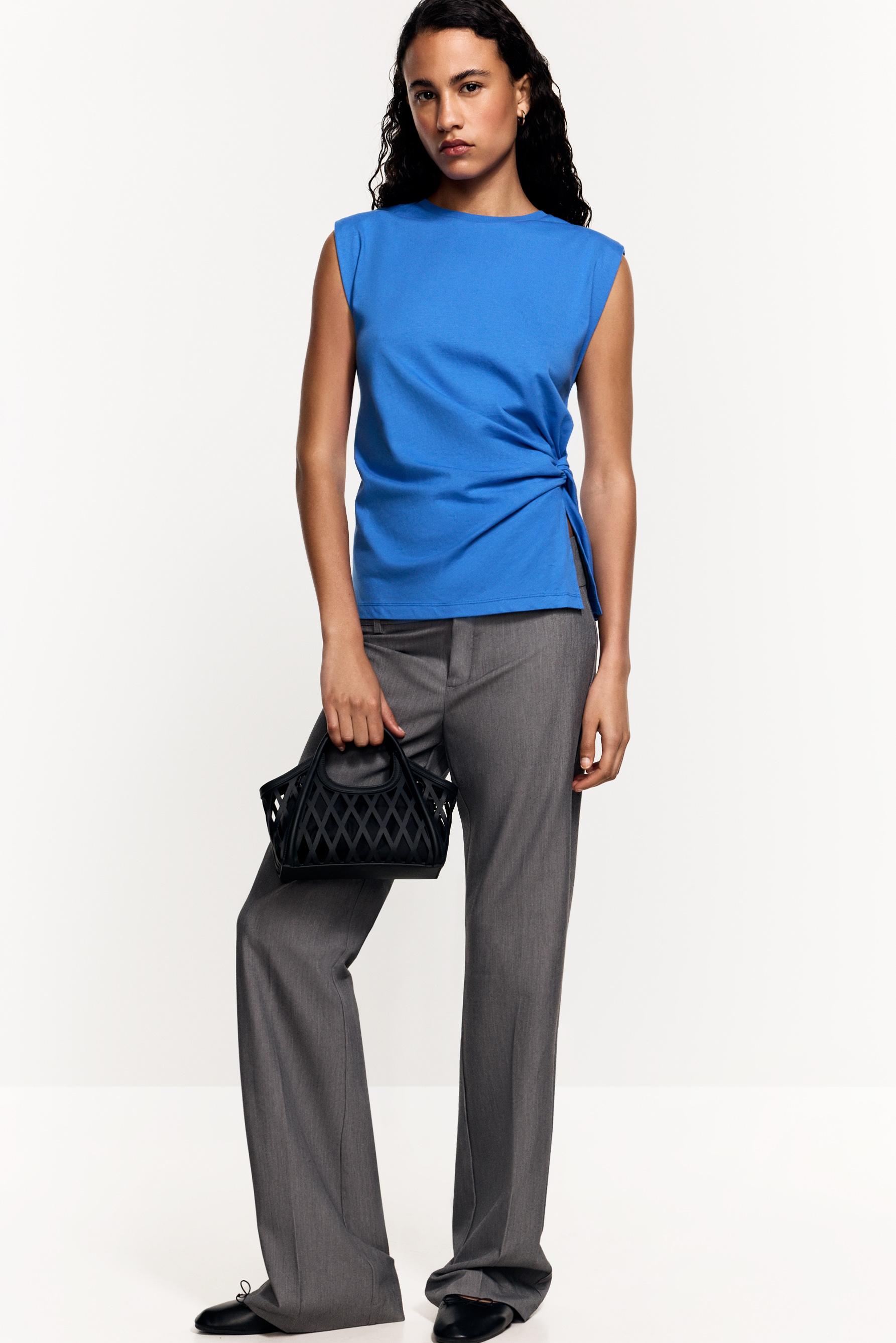 Knotted T-shirt — DEEP BLUE