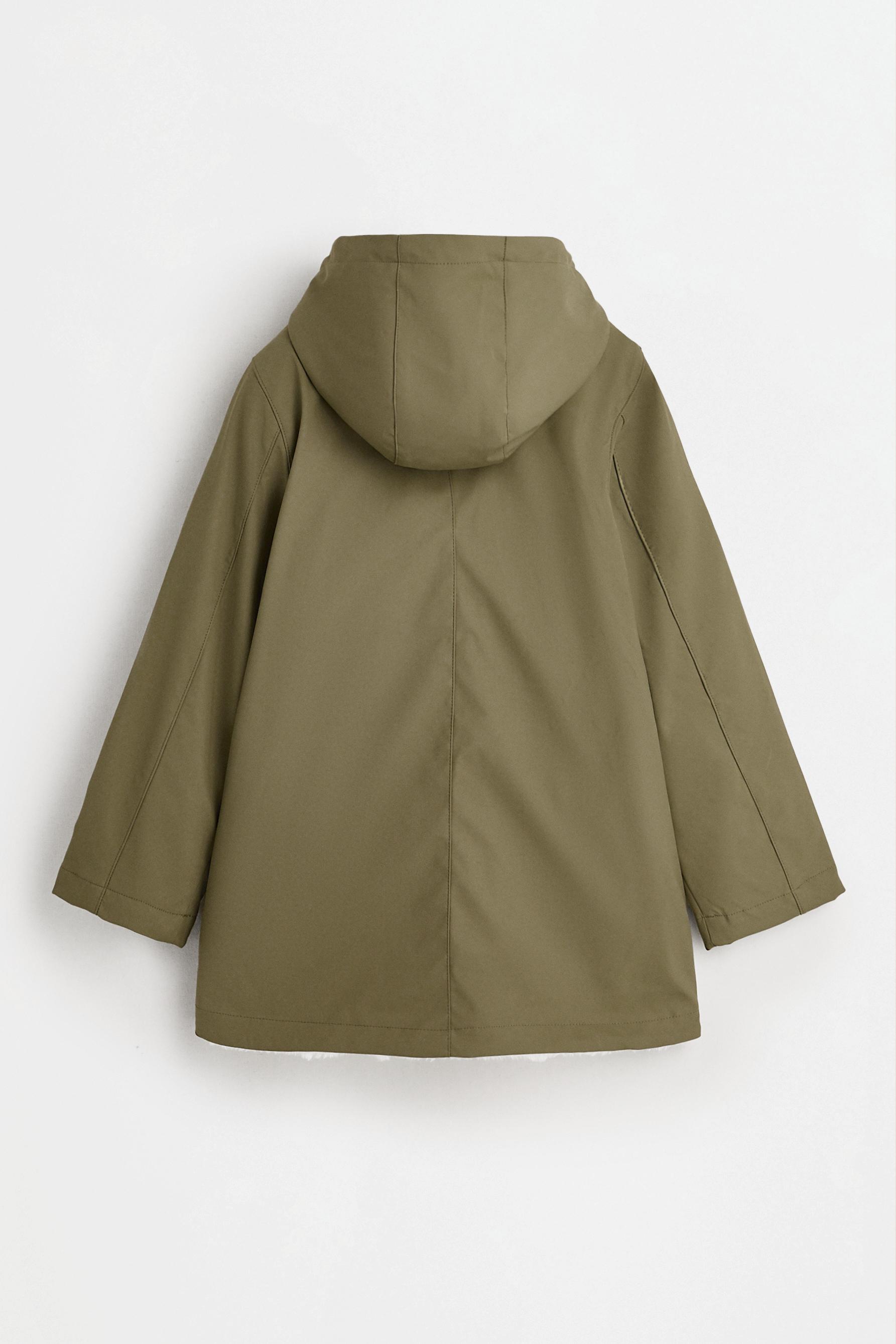 Long lightweight rubberized parka — KHAKI