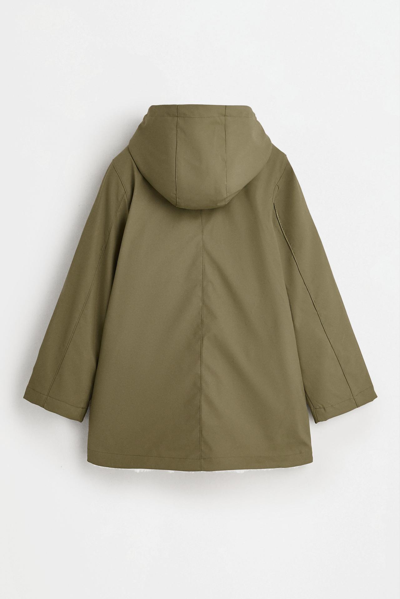 Long lightweight rubberized parka — KHAKI
