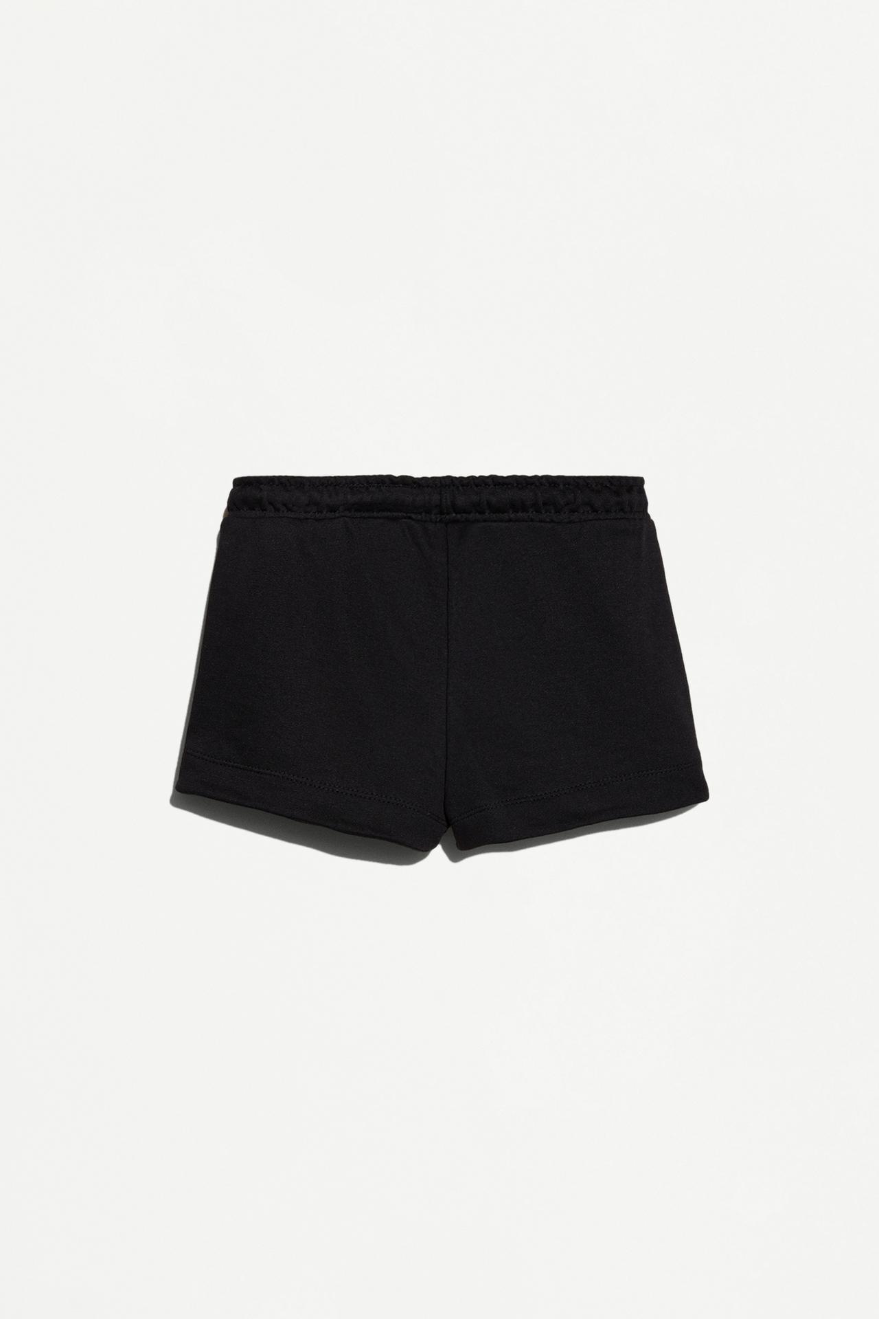 Plain plush shorts — BLACK