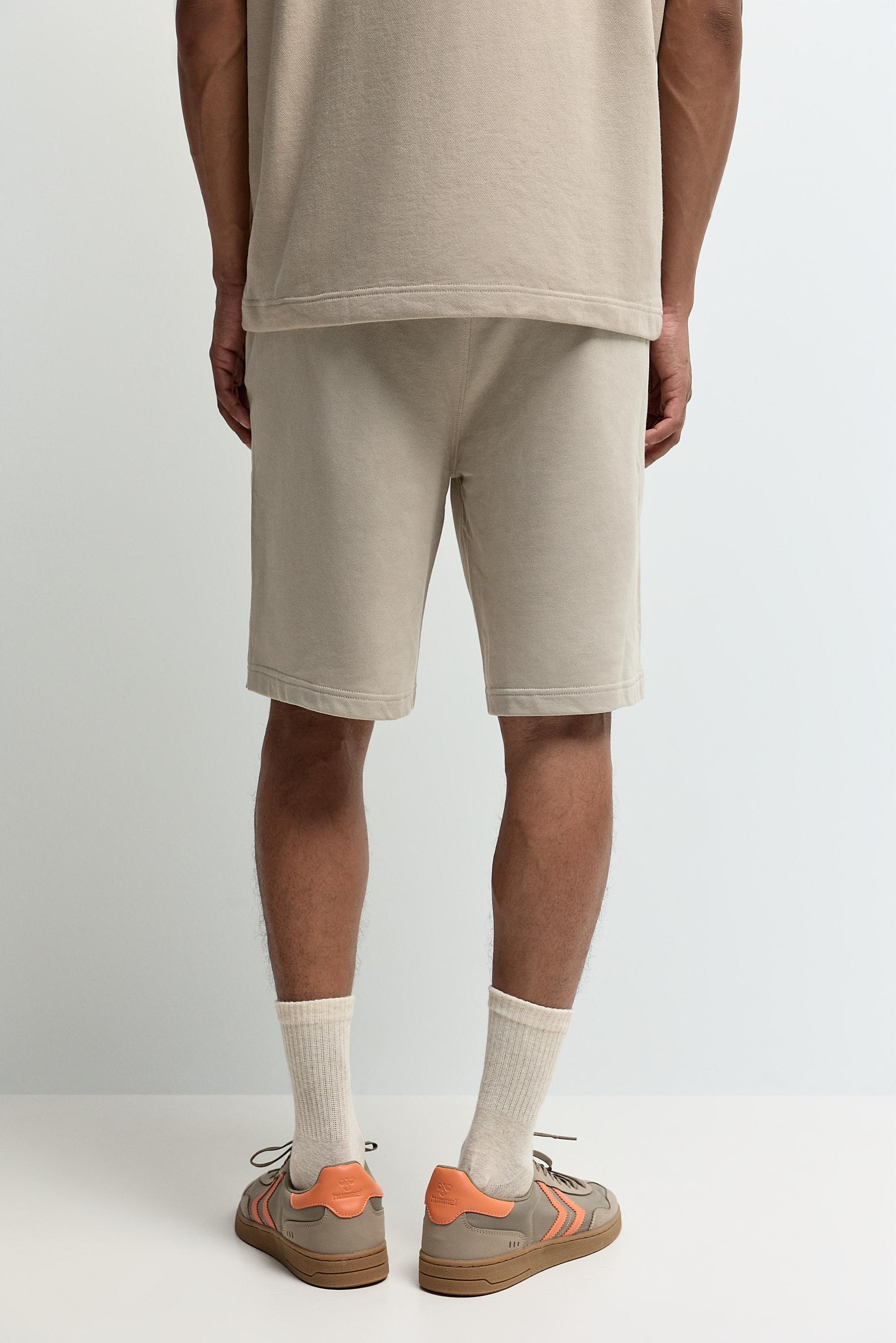 Tracksuit Bermuda shorts — PALE SAND