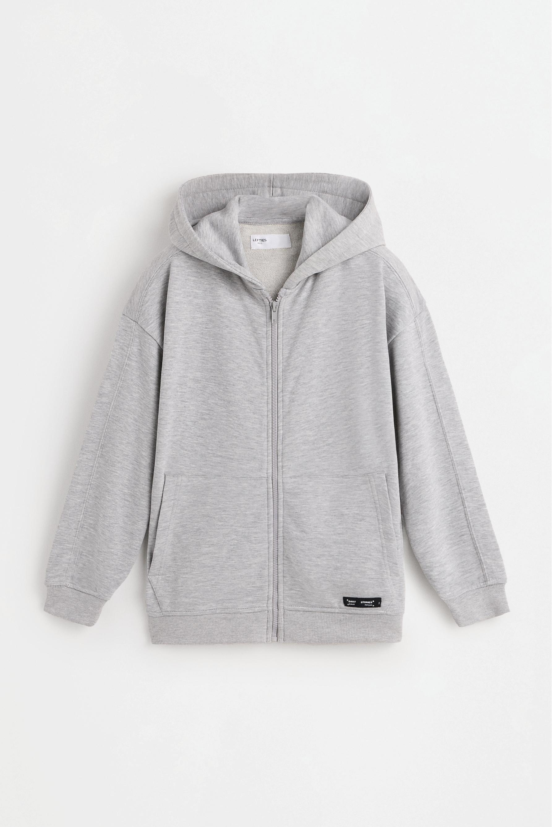 Zip-up sweatshirt — GREY MARL