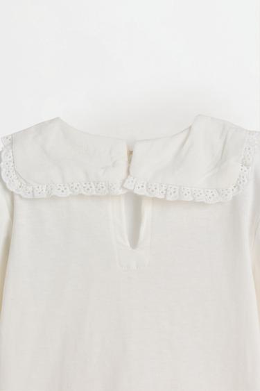 Peter Pan collar T-shirt — ECRU 3