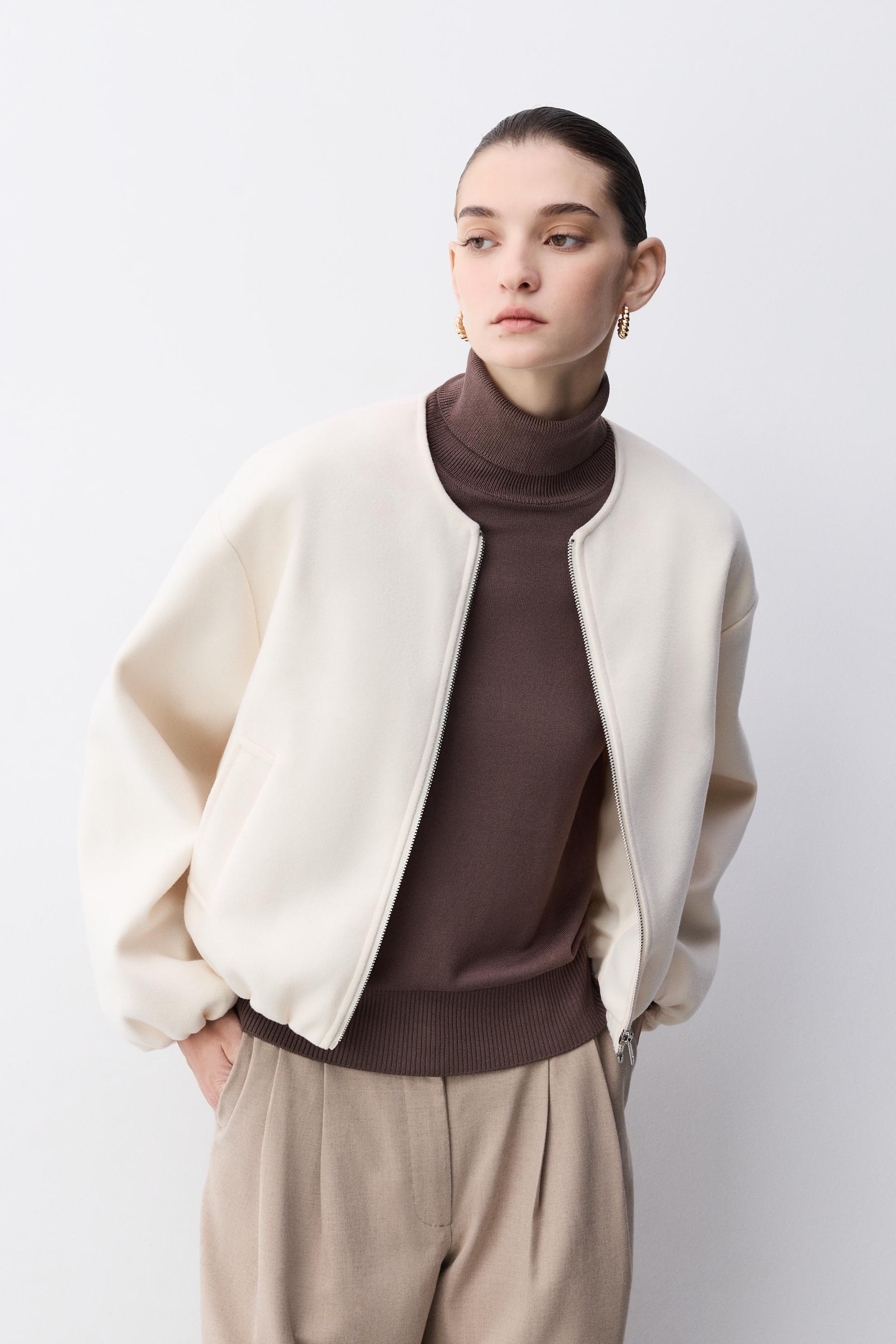 Cazadora bomber paño