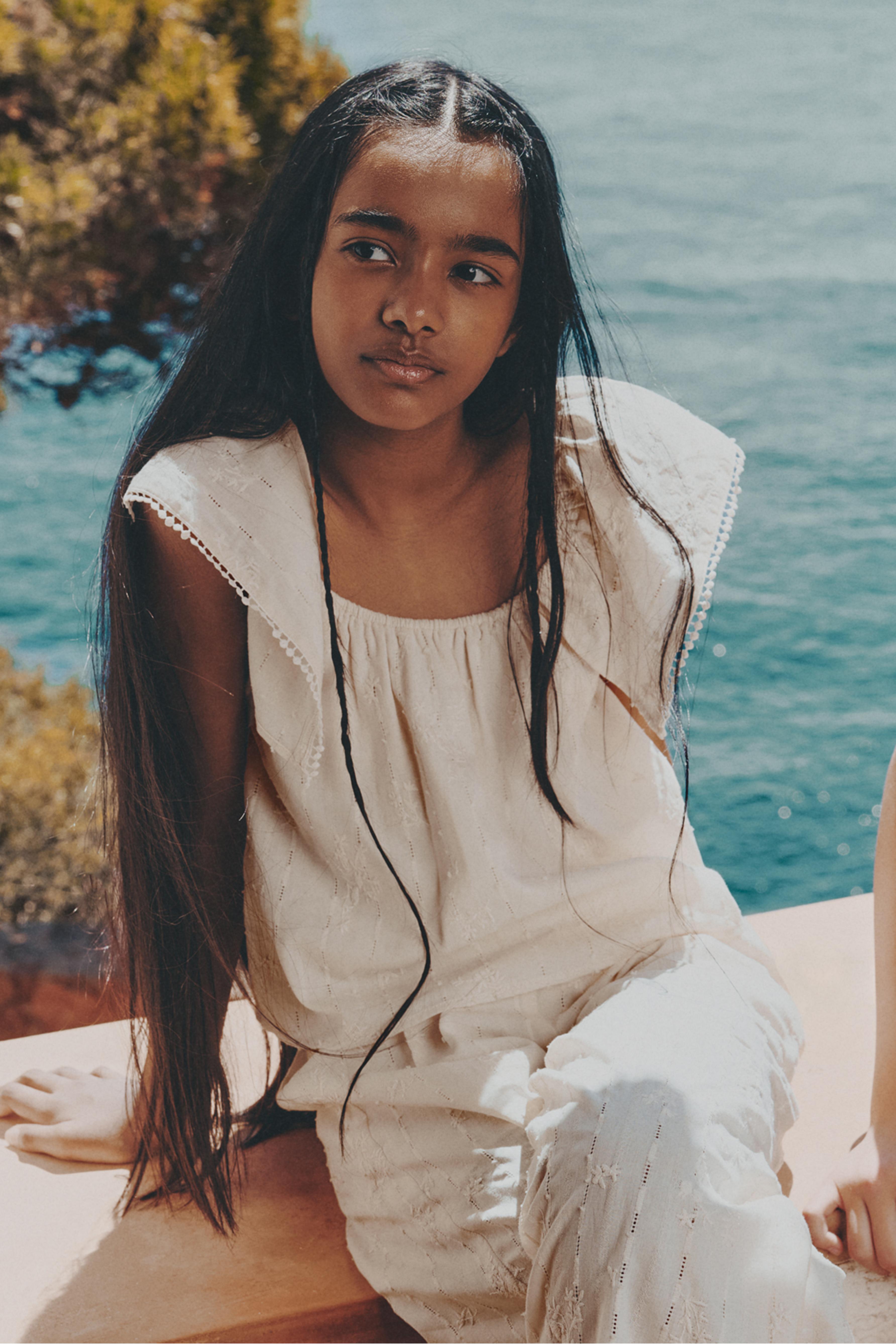 Embroidered blouse — SAND