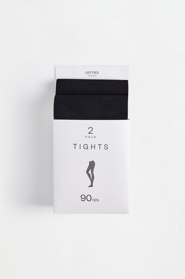 Basic 90 denier tights (2-pack) — BLACK 6