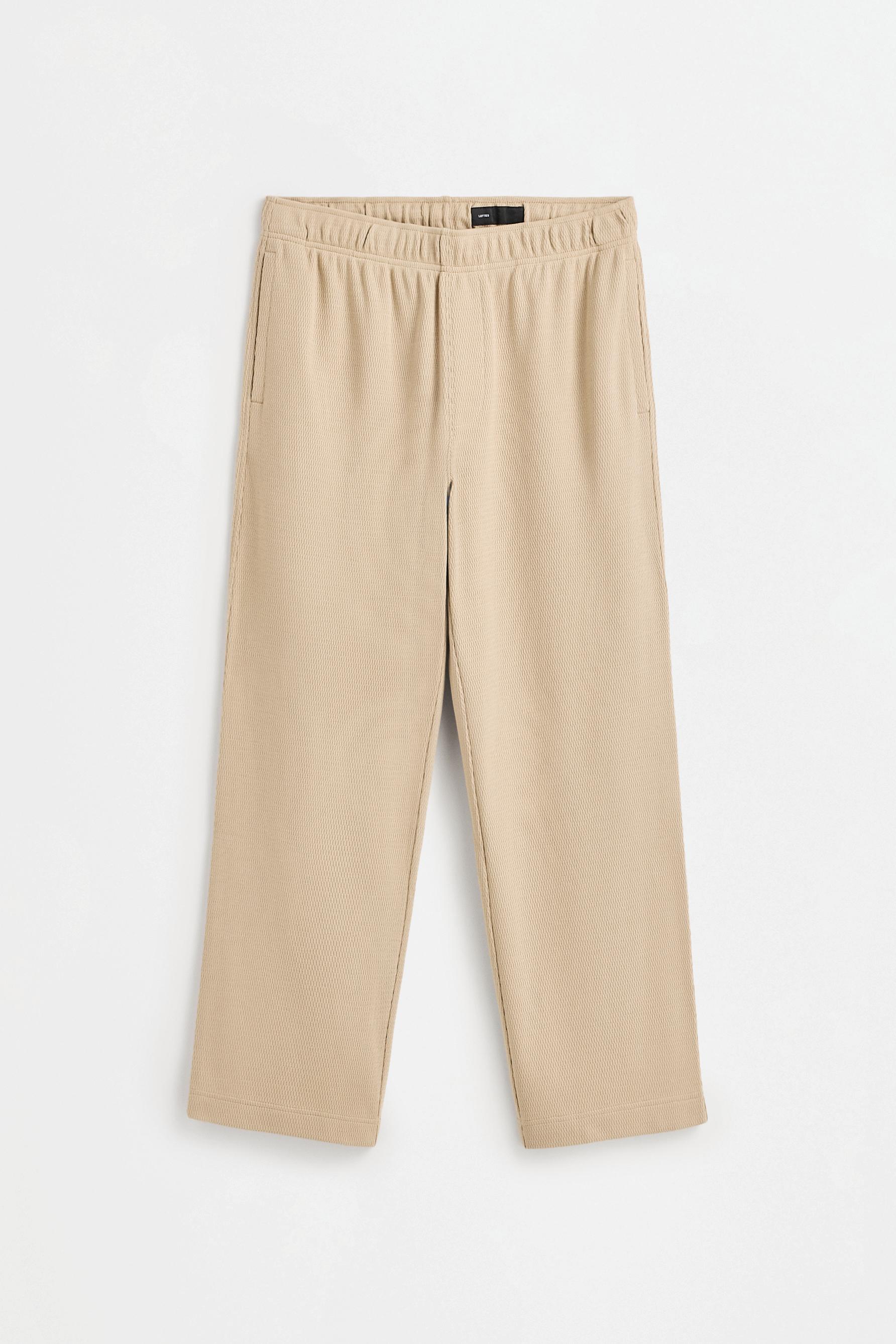 Textured tracksuit bottoms — PALE SAND