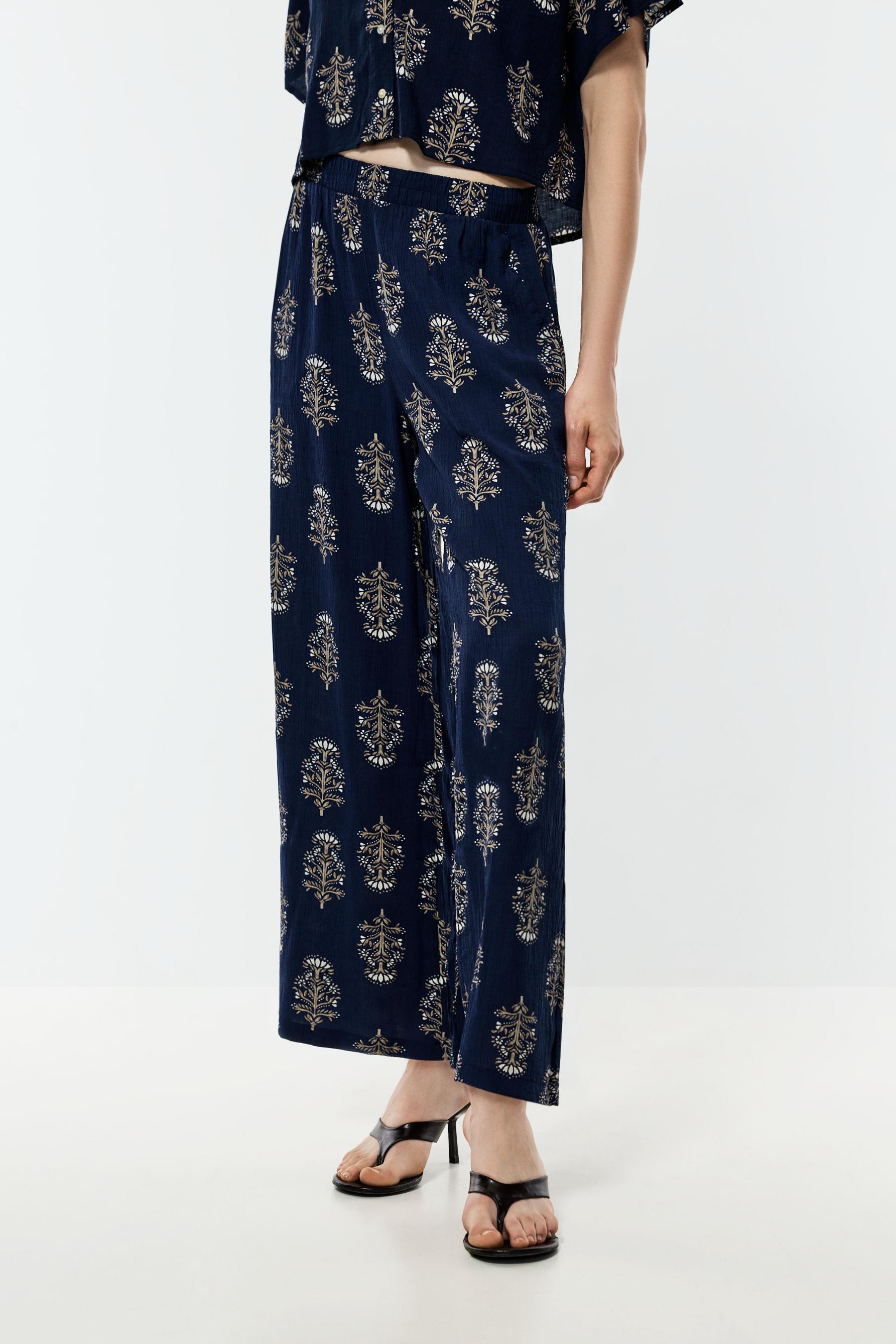 Textured culottes — DEEP BLUE