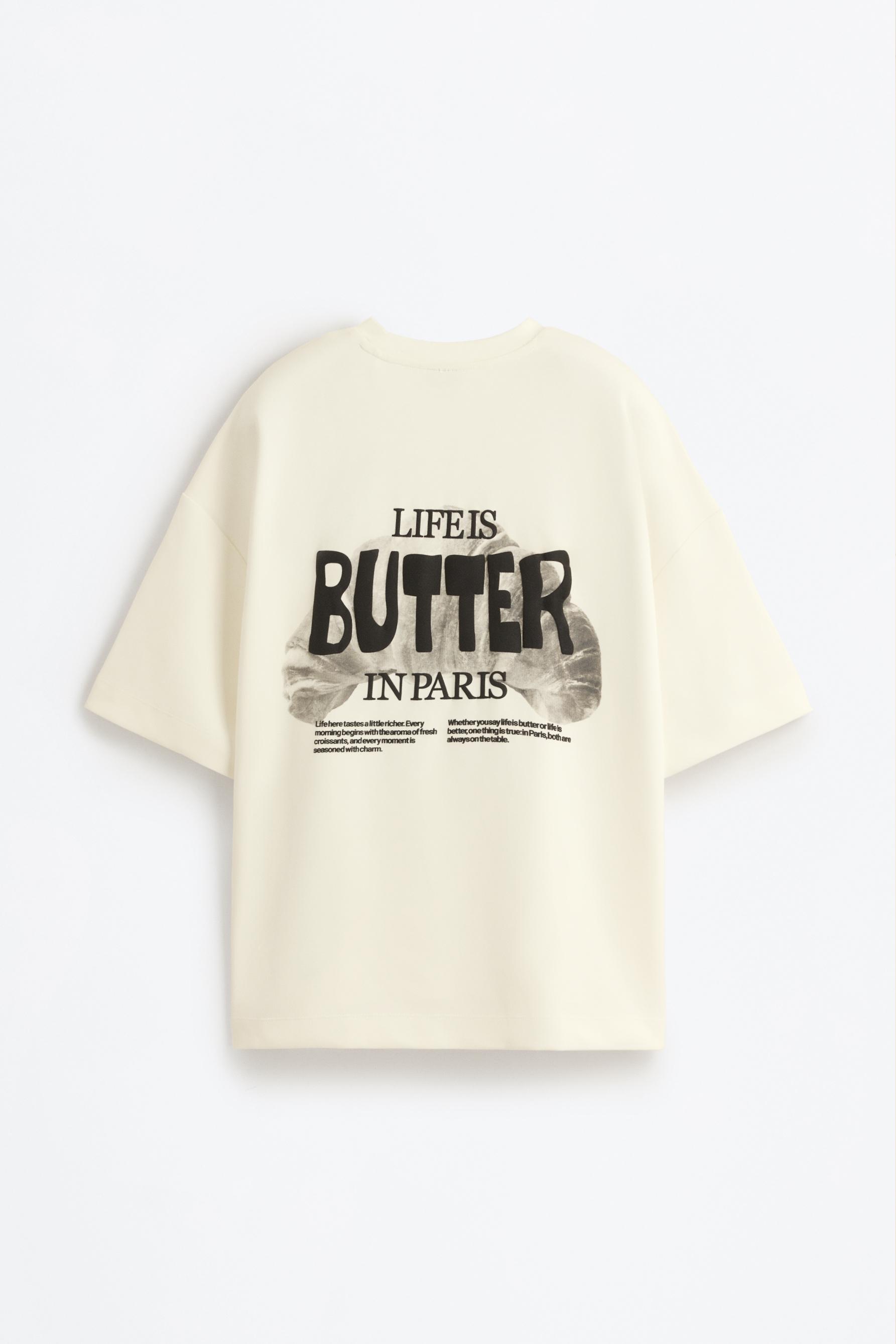 Interlock neoprene-effect T-shirt — OFF WHITE