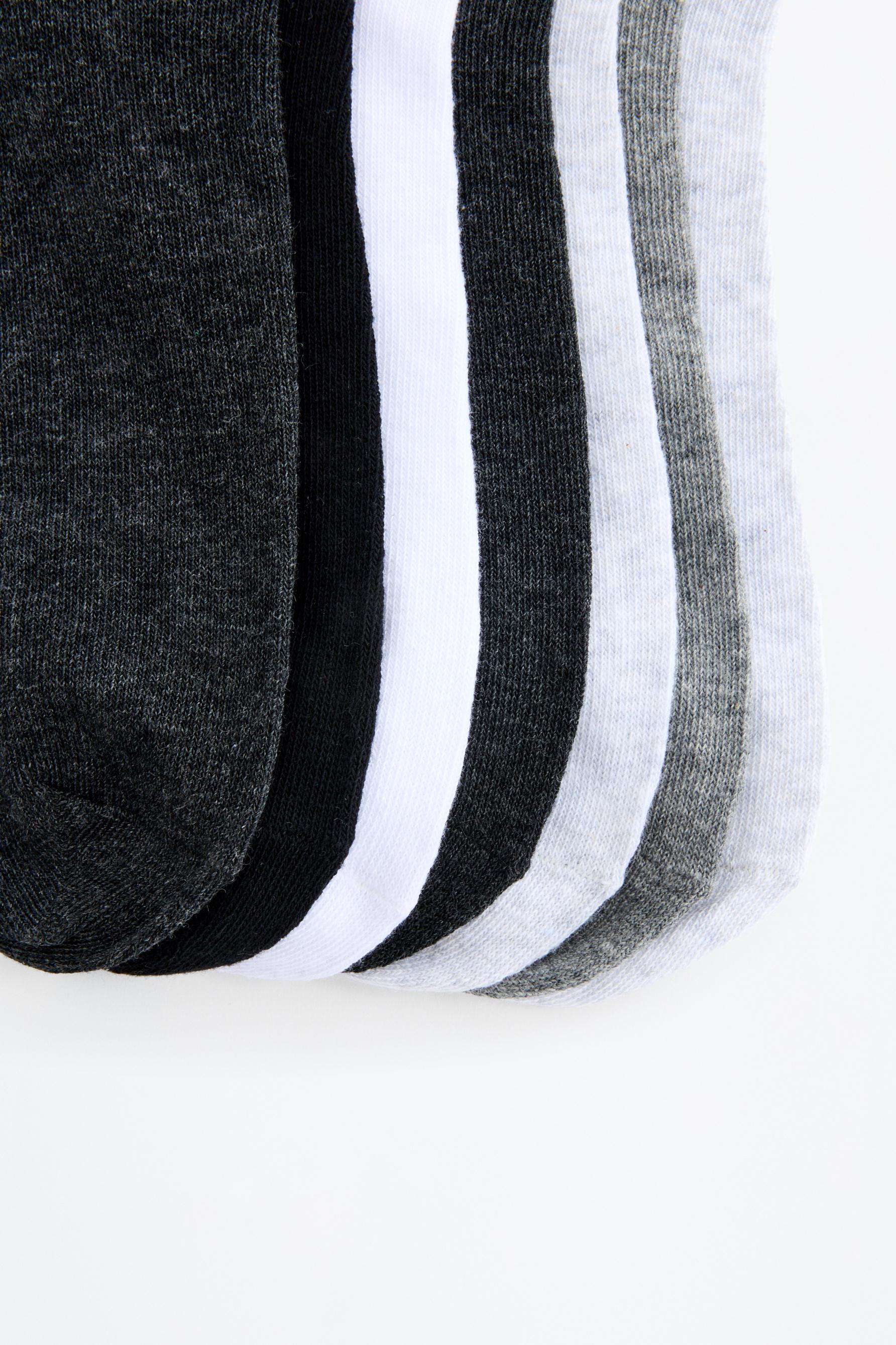 Basic short socks (7-pack) — GREY