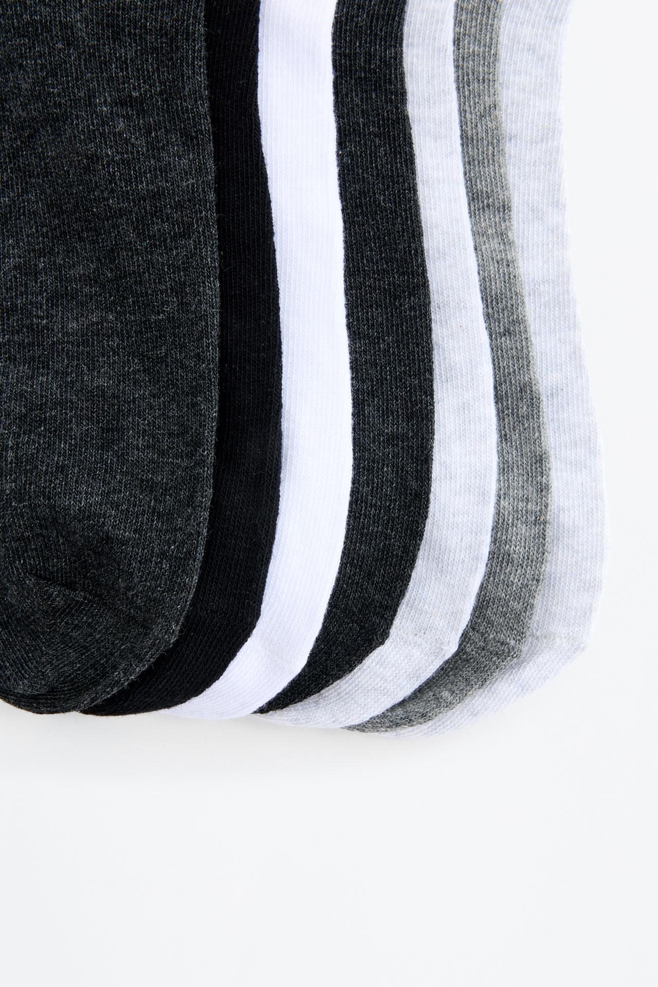 Basic short socks (7-pack) — GREY
