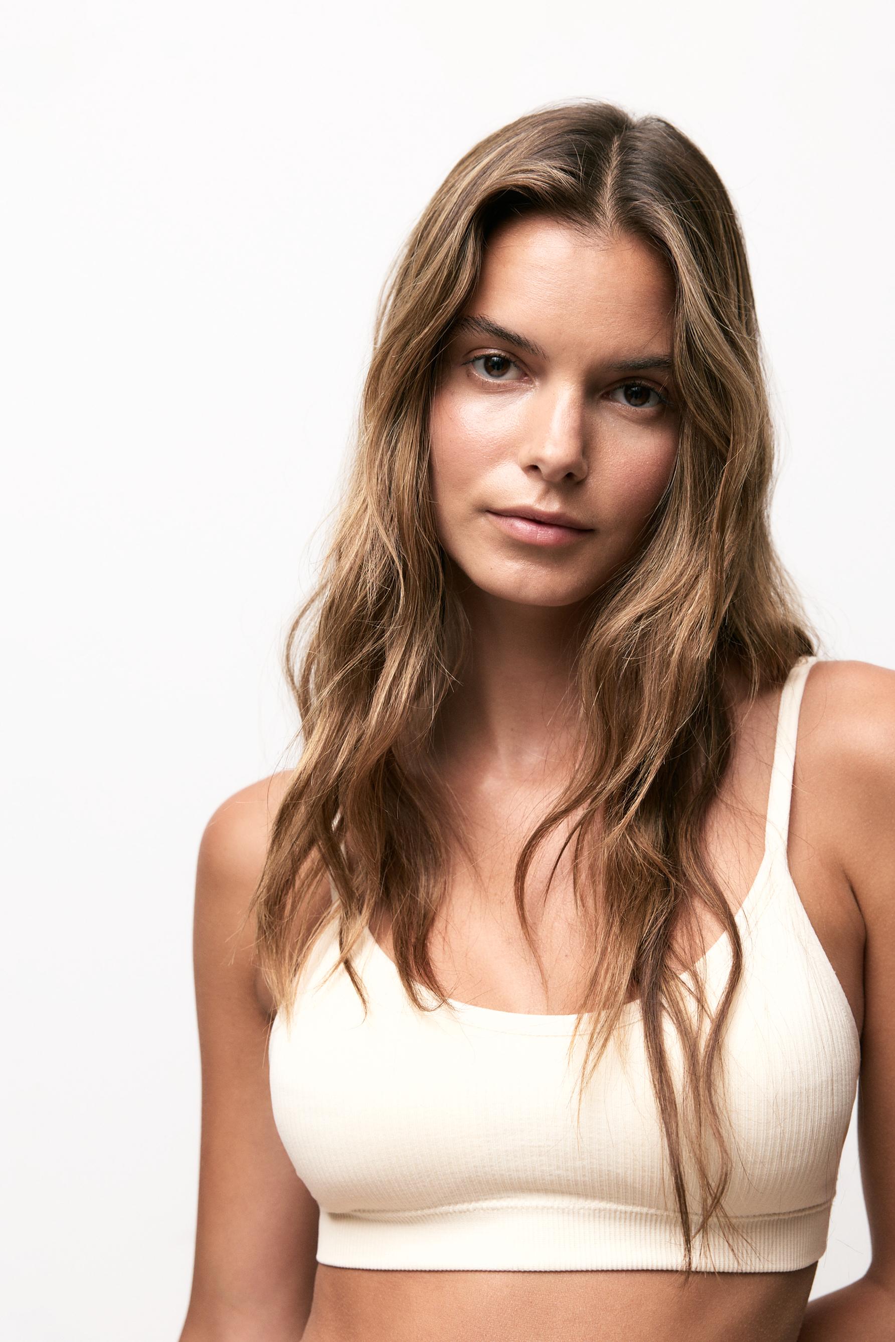 Seamless bra top (2-pack) — BEIGE