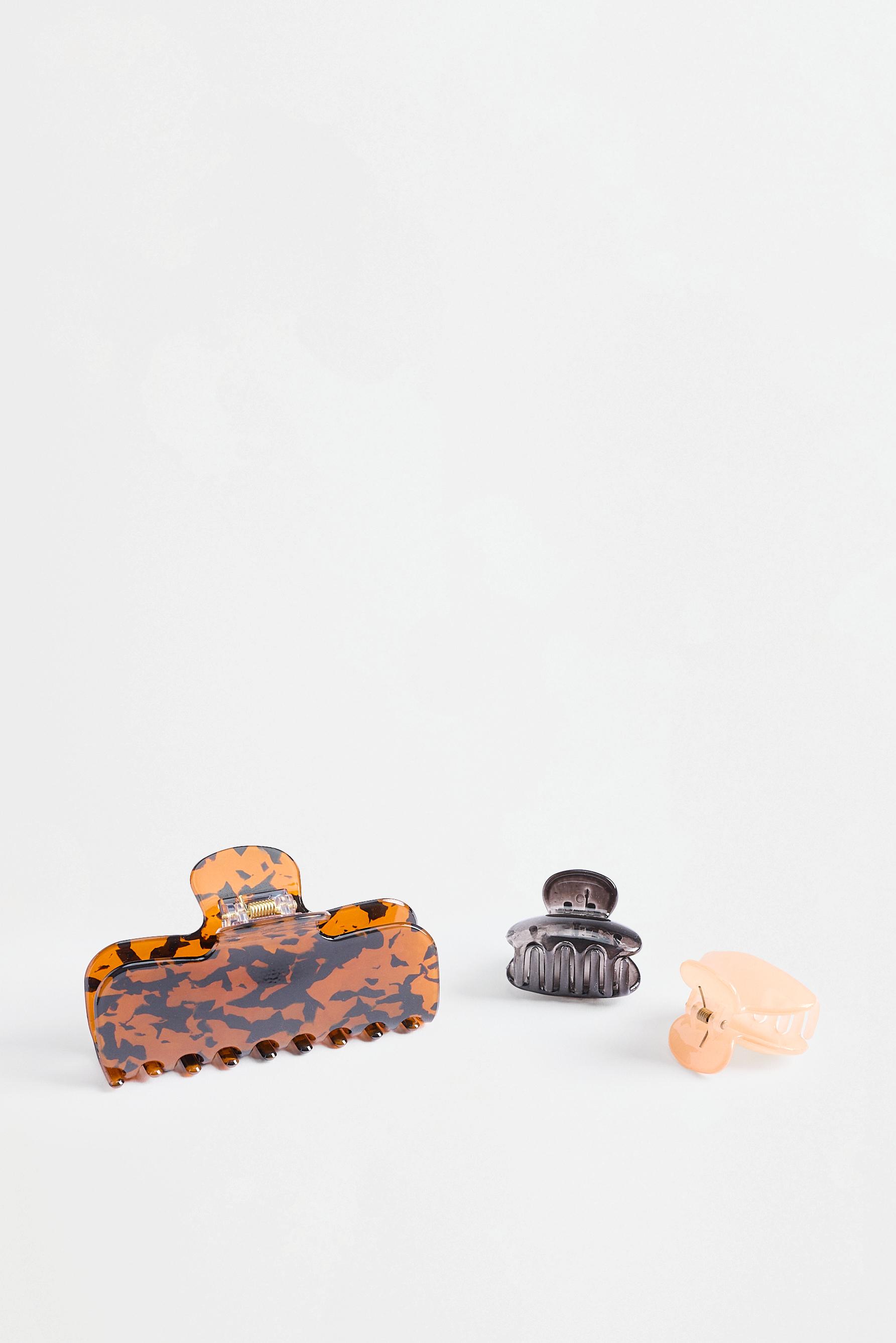 Assorted Hair Claws (3-Pack) — TORTOISESHELL