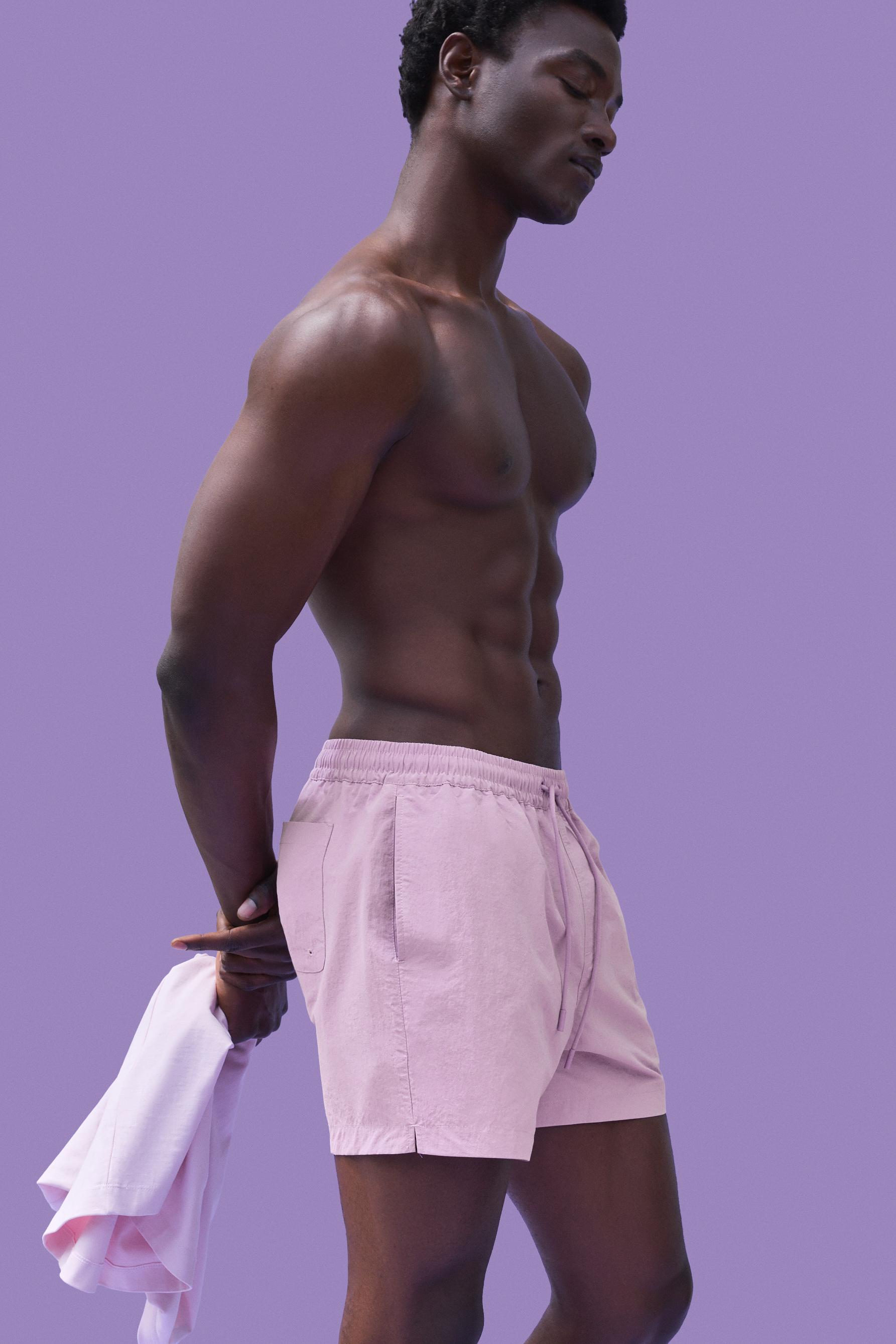 Coloro x Lefties straight swim trunks — DUSTY PINK