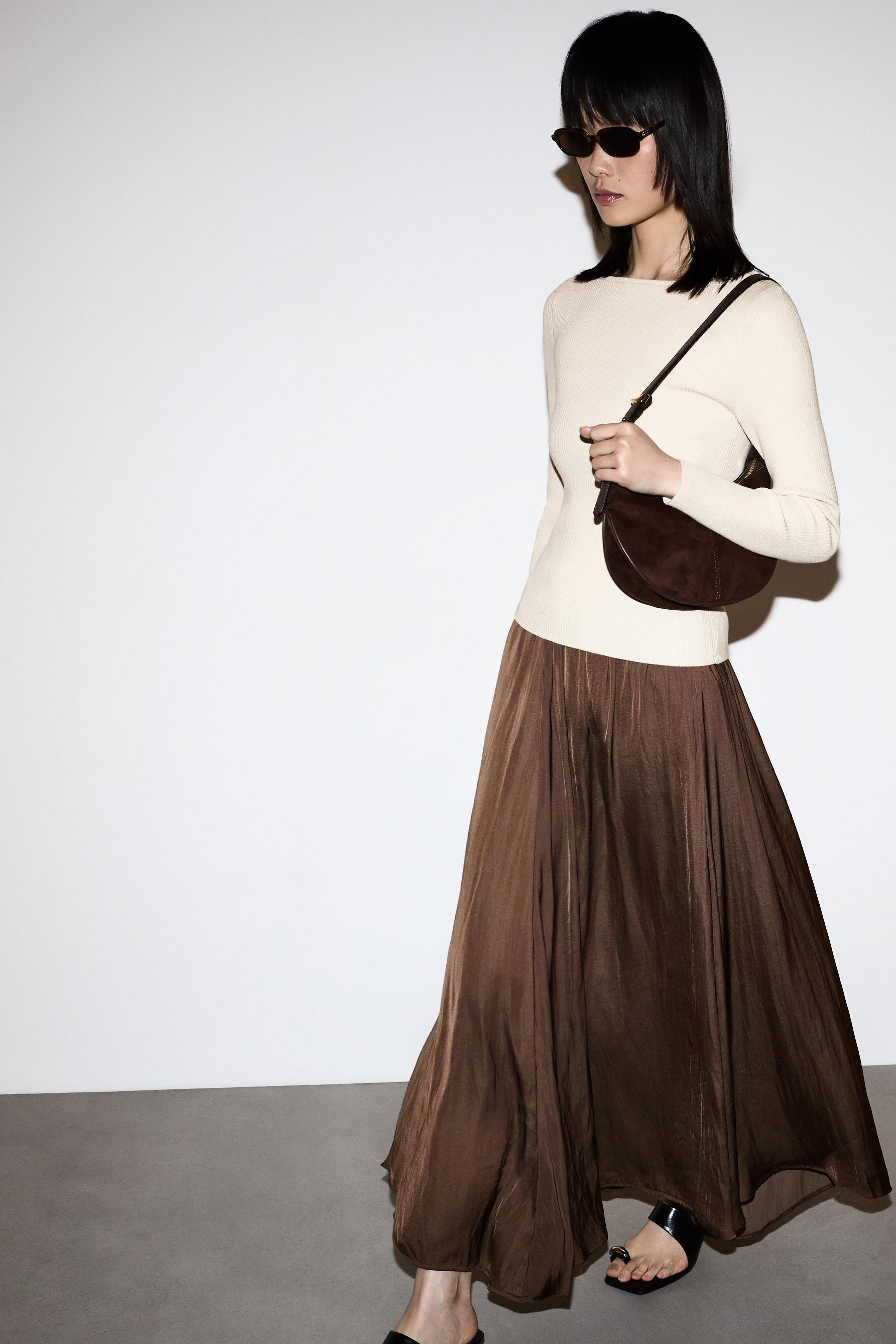 Basic rib sweater — ECRU
