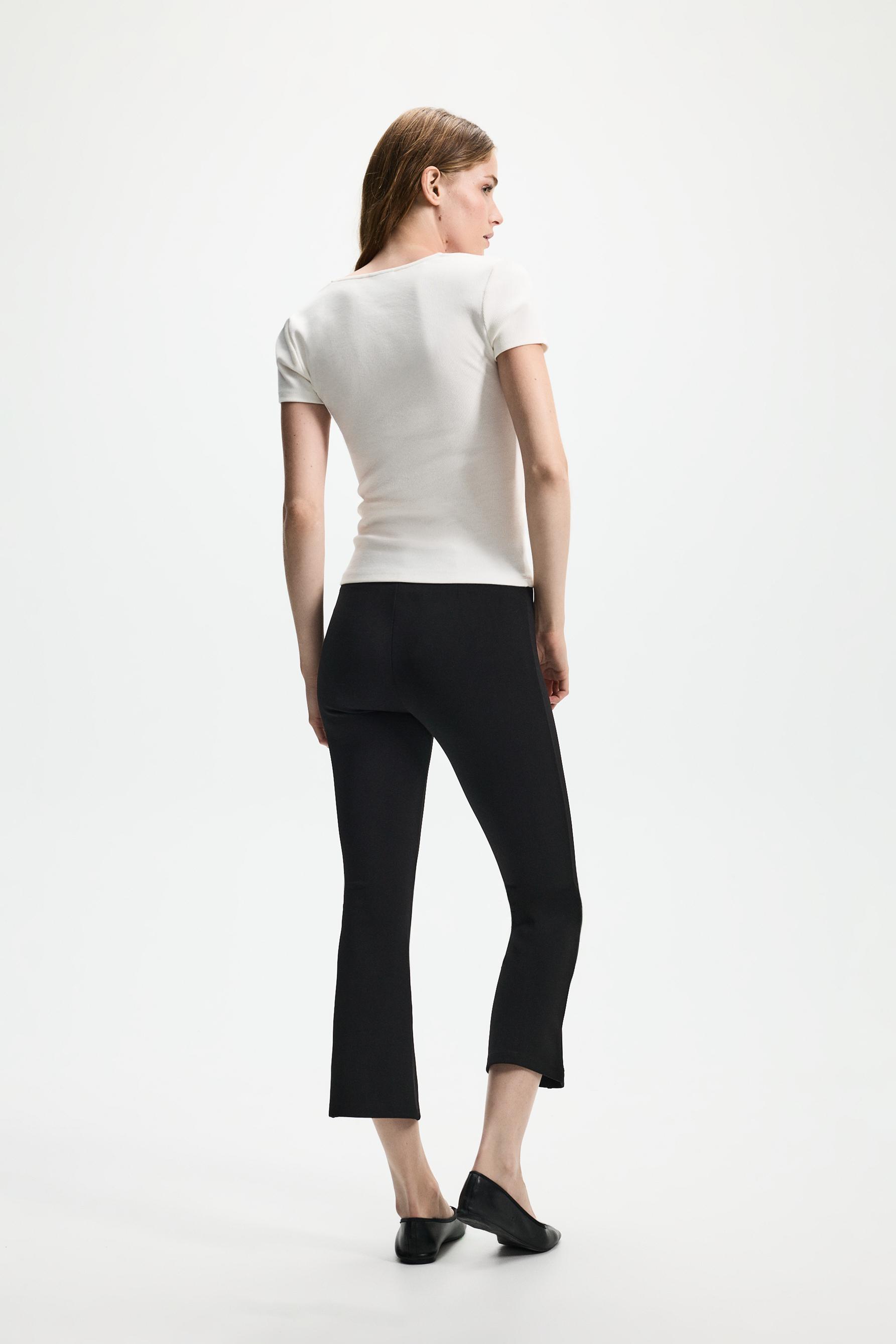 Shaping bell bottom trousers — BLACK