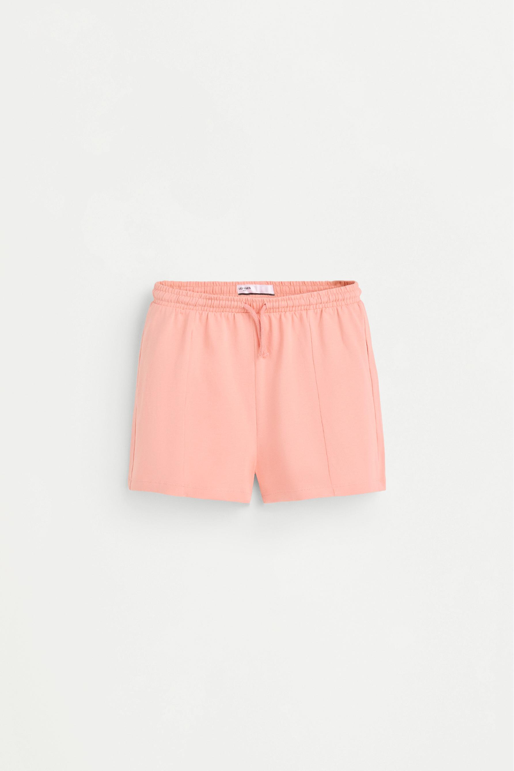 Text top and shorts set — TANGERINE