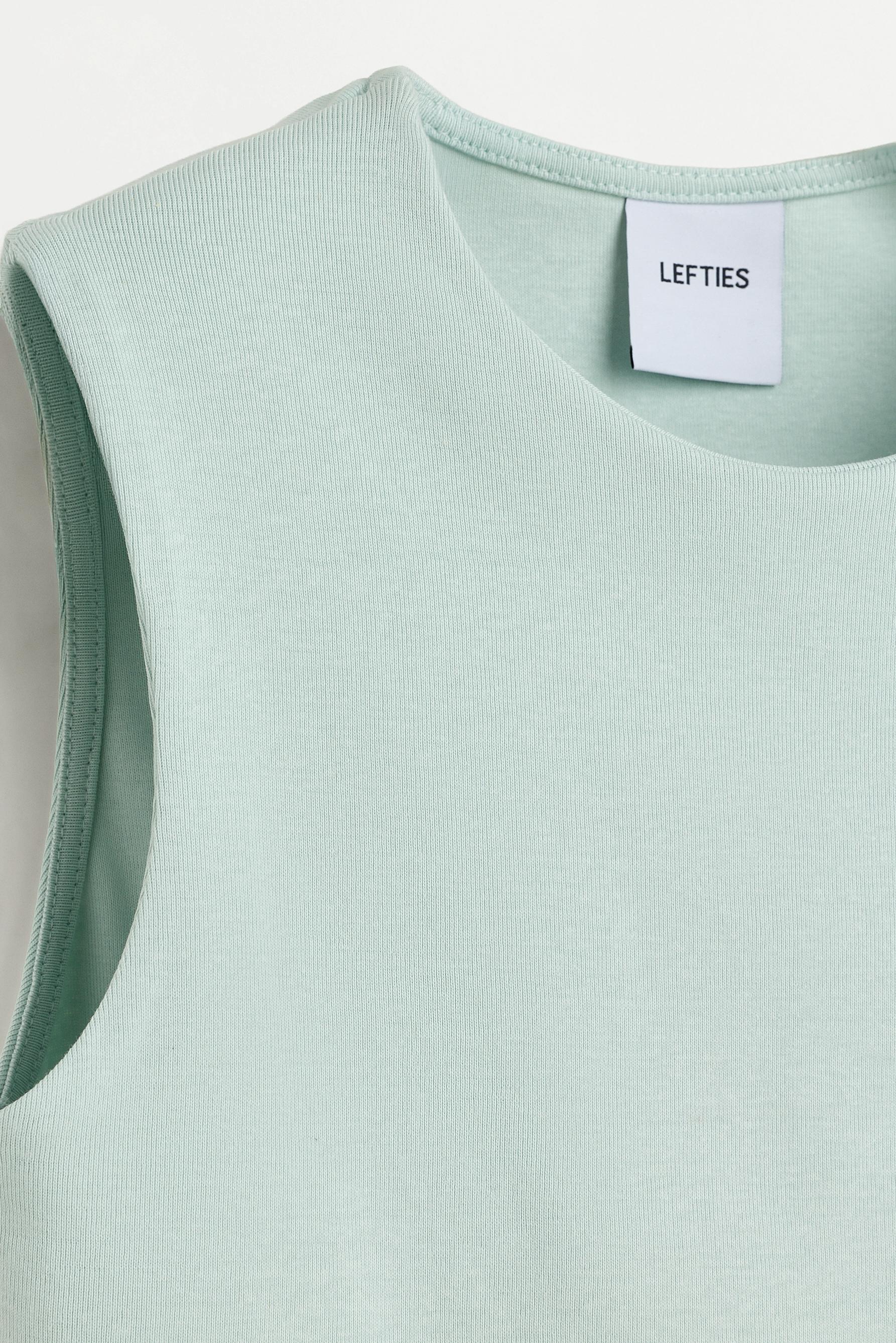 Cropped ribbed T-shirt — PALE MINT GREEN