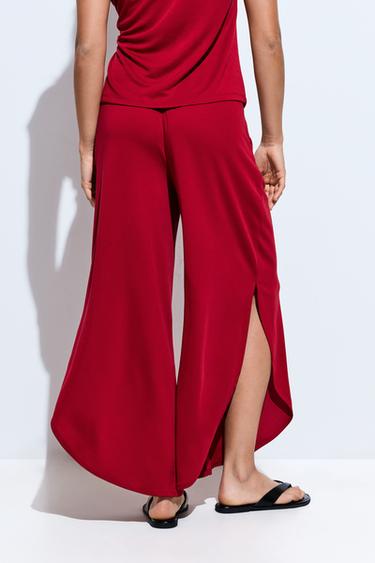 Split detail culottes — RED 5