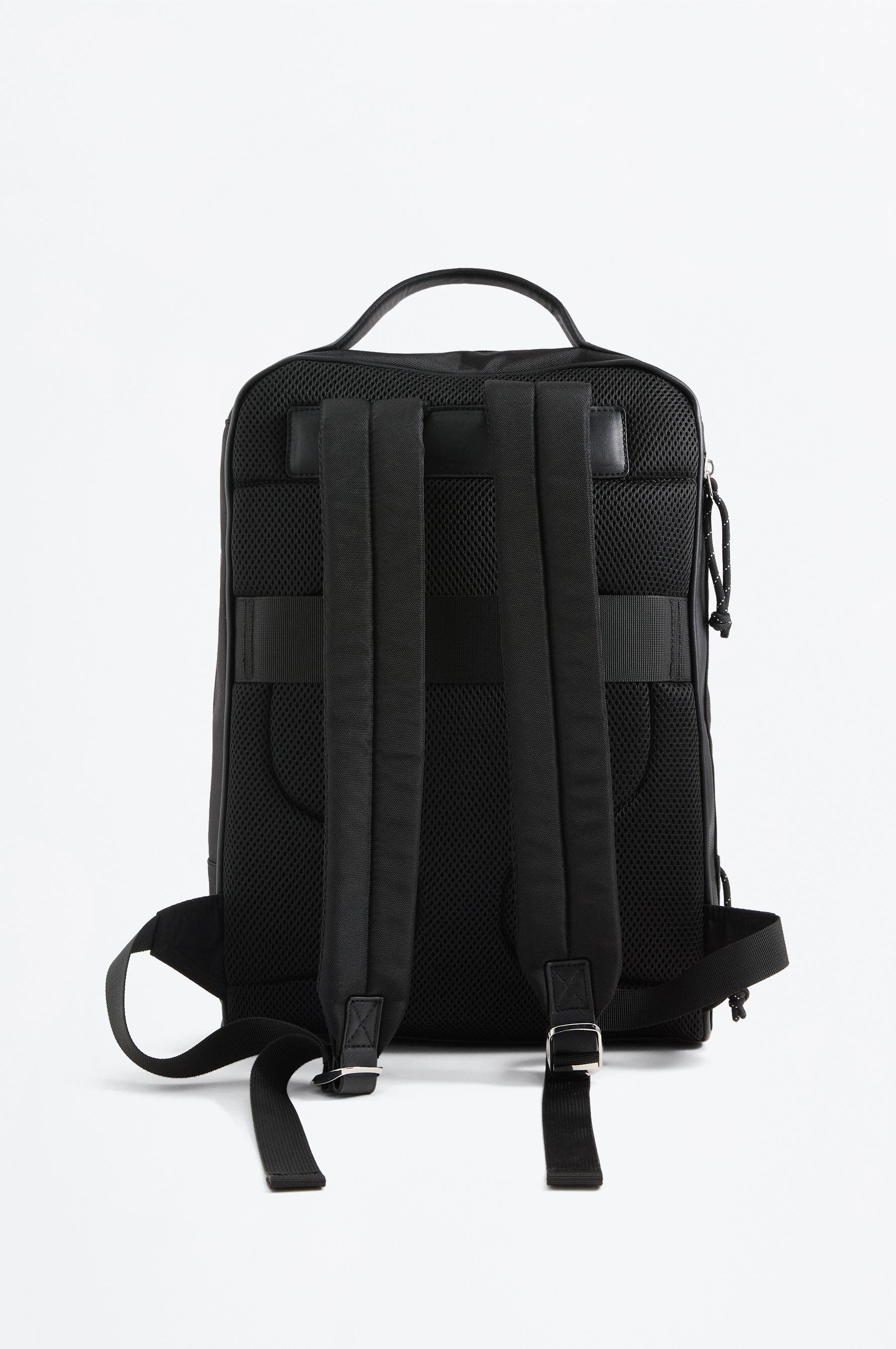 Nylon backpack — BLACK