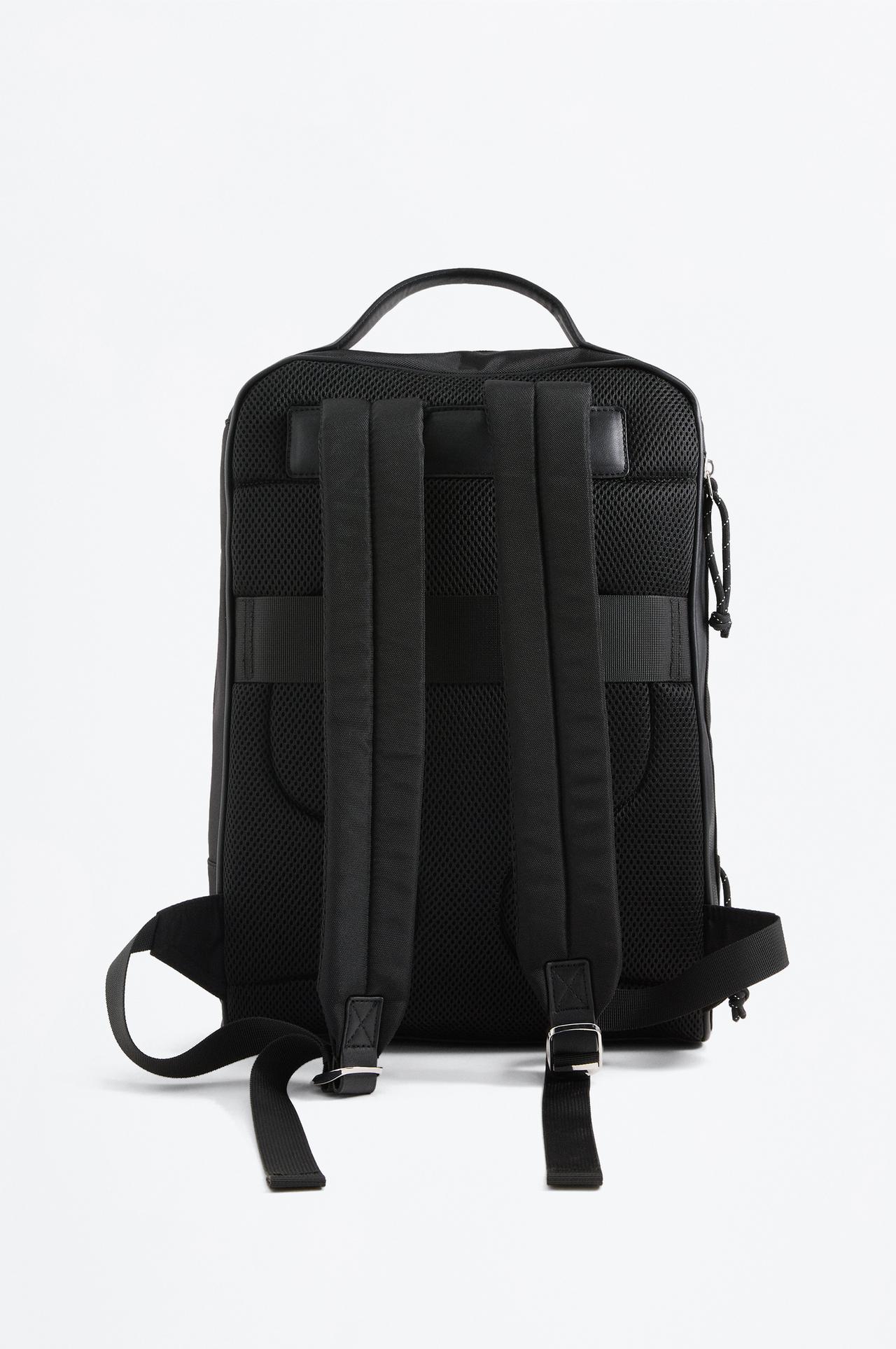 Nylon backpack — BLACK