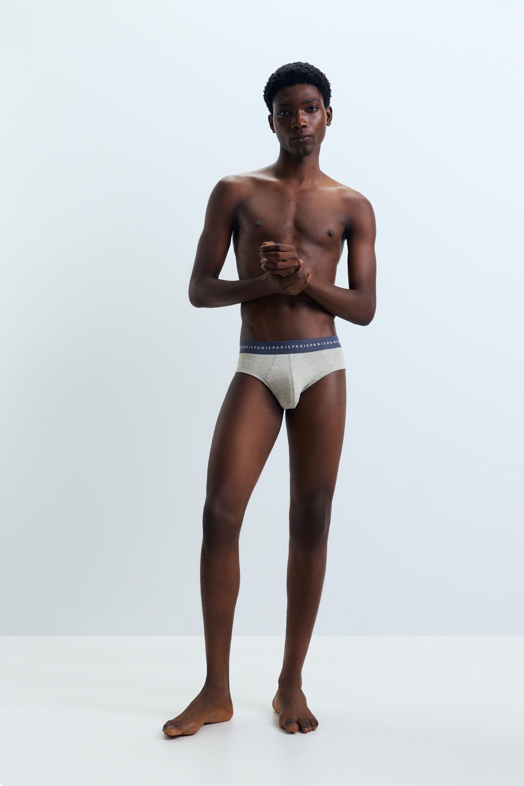 Pack 5 calzoncillos slip texto