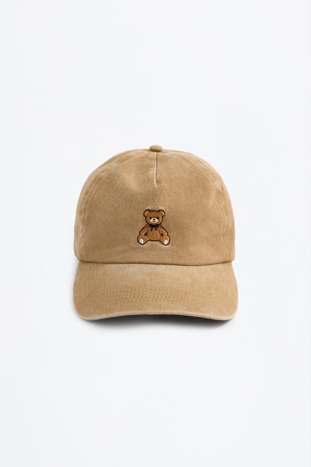 Faded-effect embroidered cap