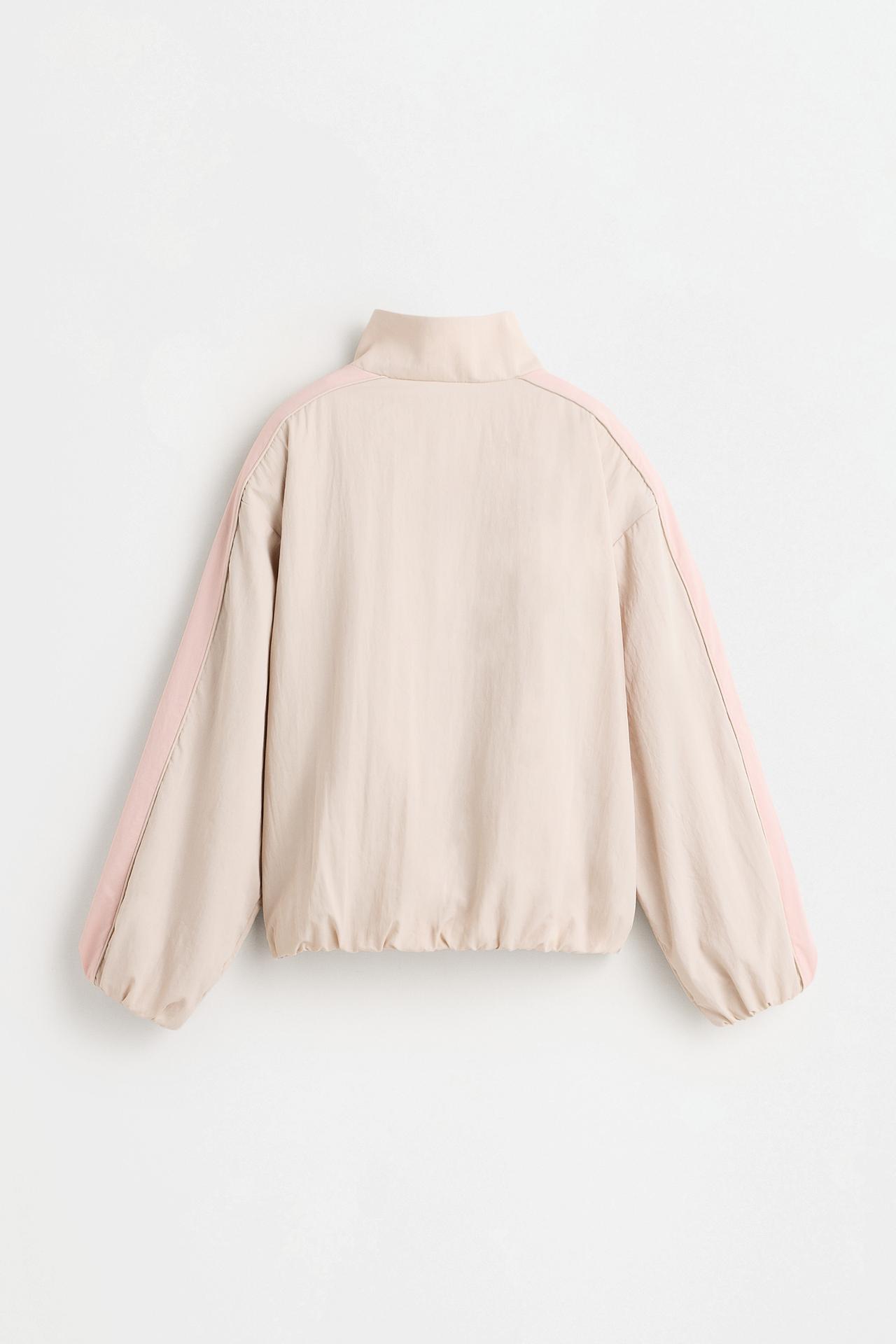 Polyamide jacket with side stripe — MAUVE