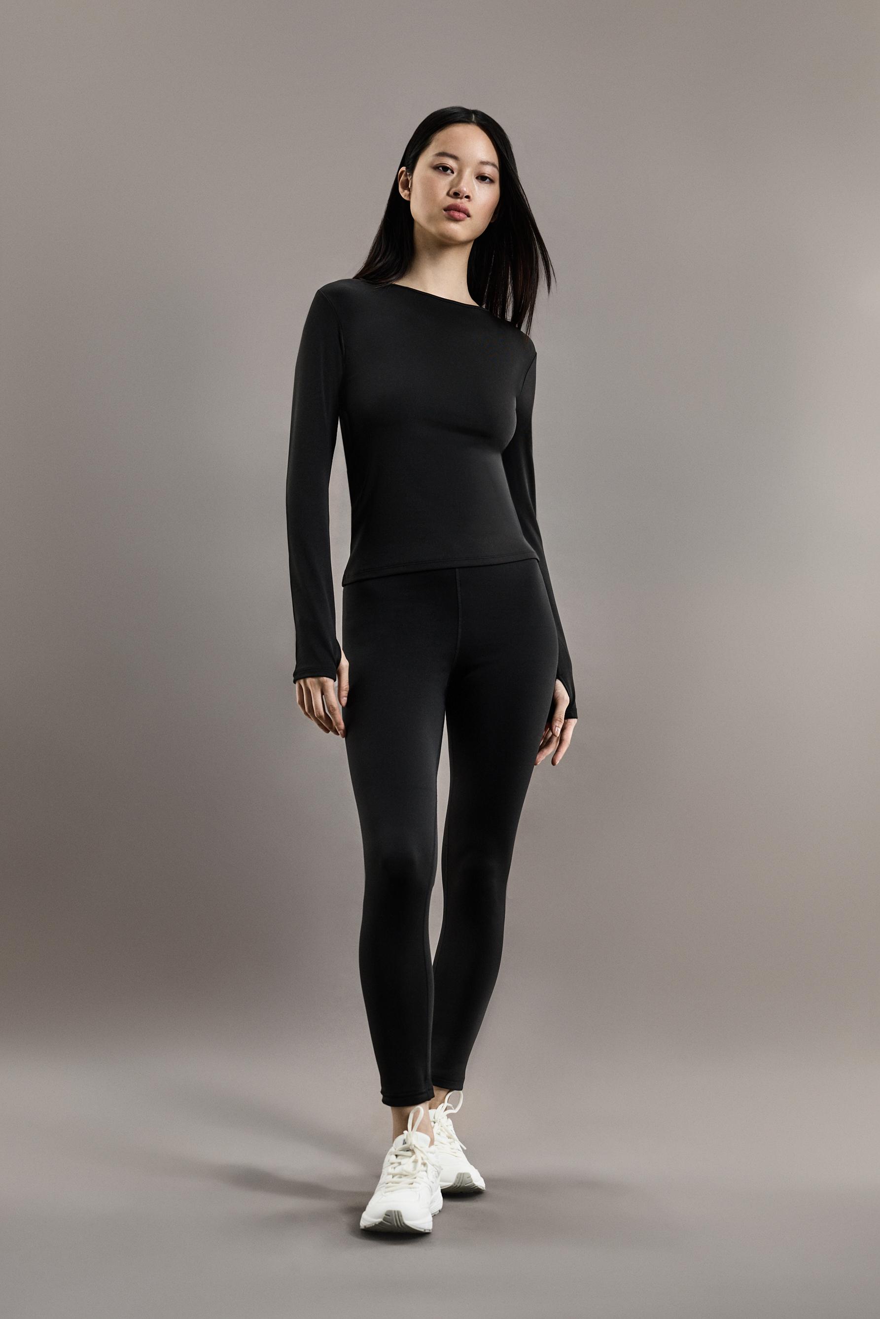 Medium-weight thermal leggings (-7ºC to 9ºC) — BLACK