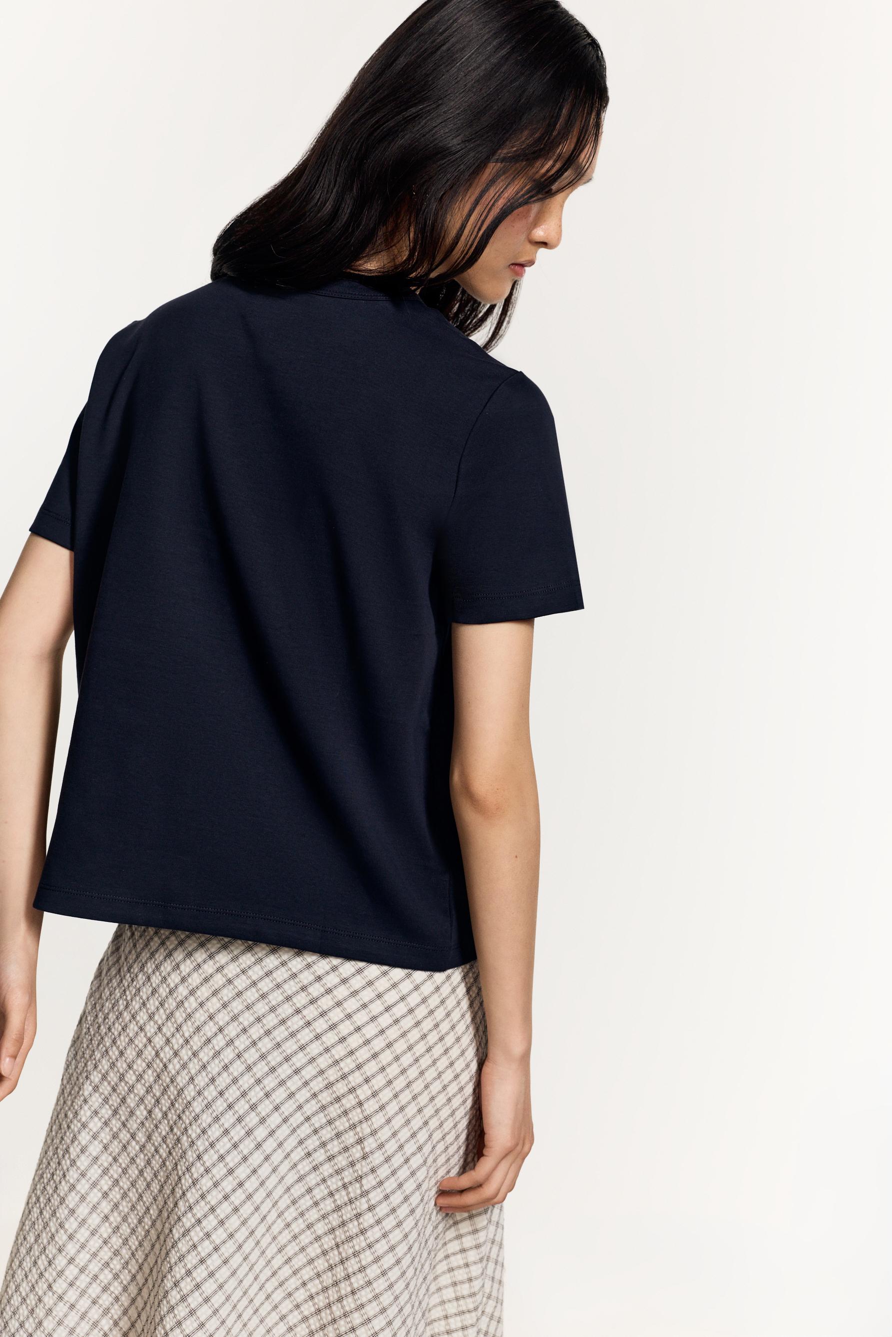 Basic short sleeve T-shirt — NAVY