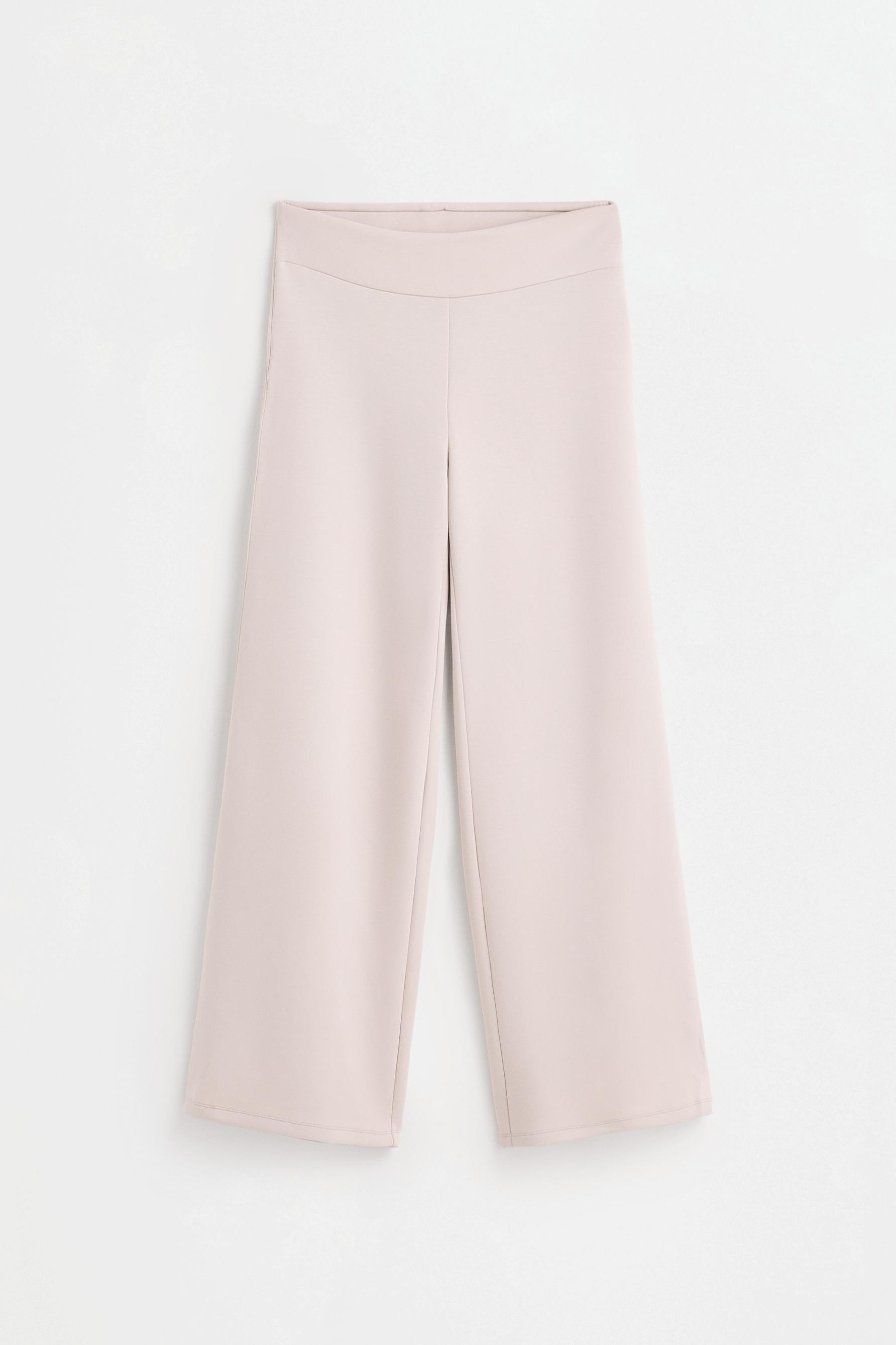 Flowing flared tracksuit trousers — ECRU