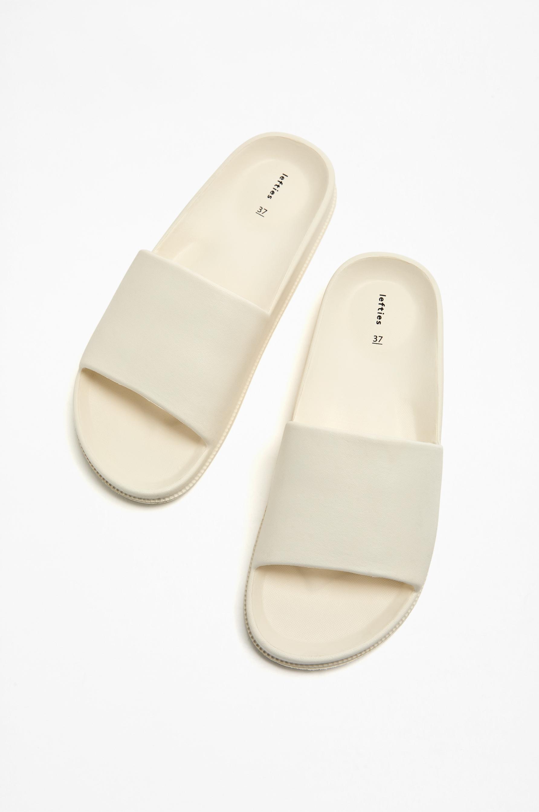 Shower slide sandals — ECRU