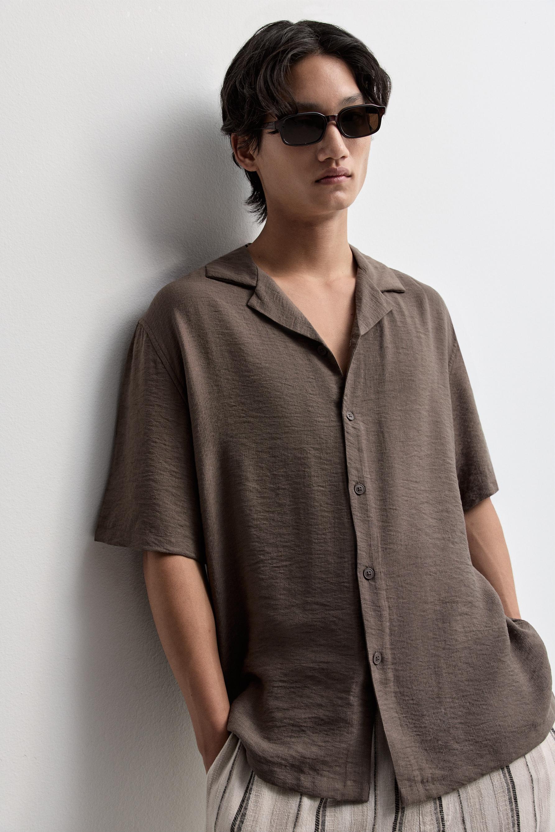 Flowing shirt — BROWN
