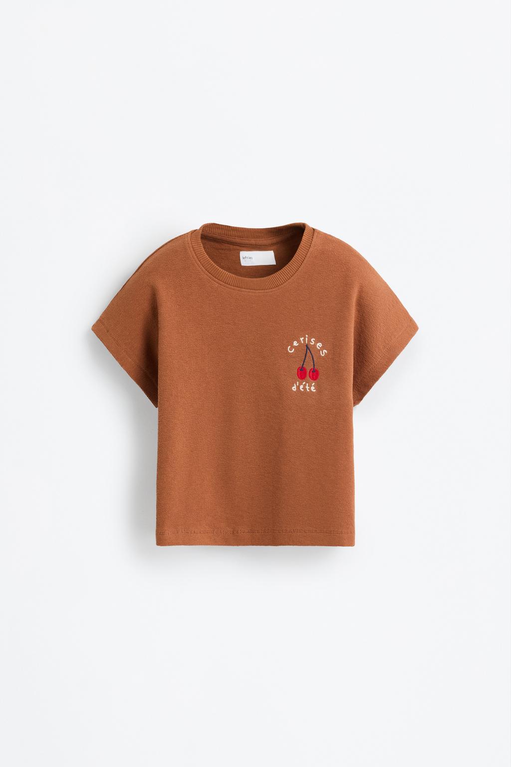 Sudadera manga corta bordada