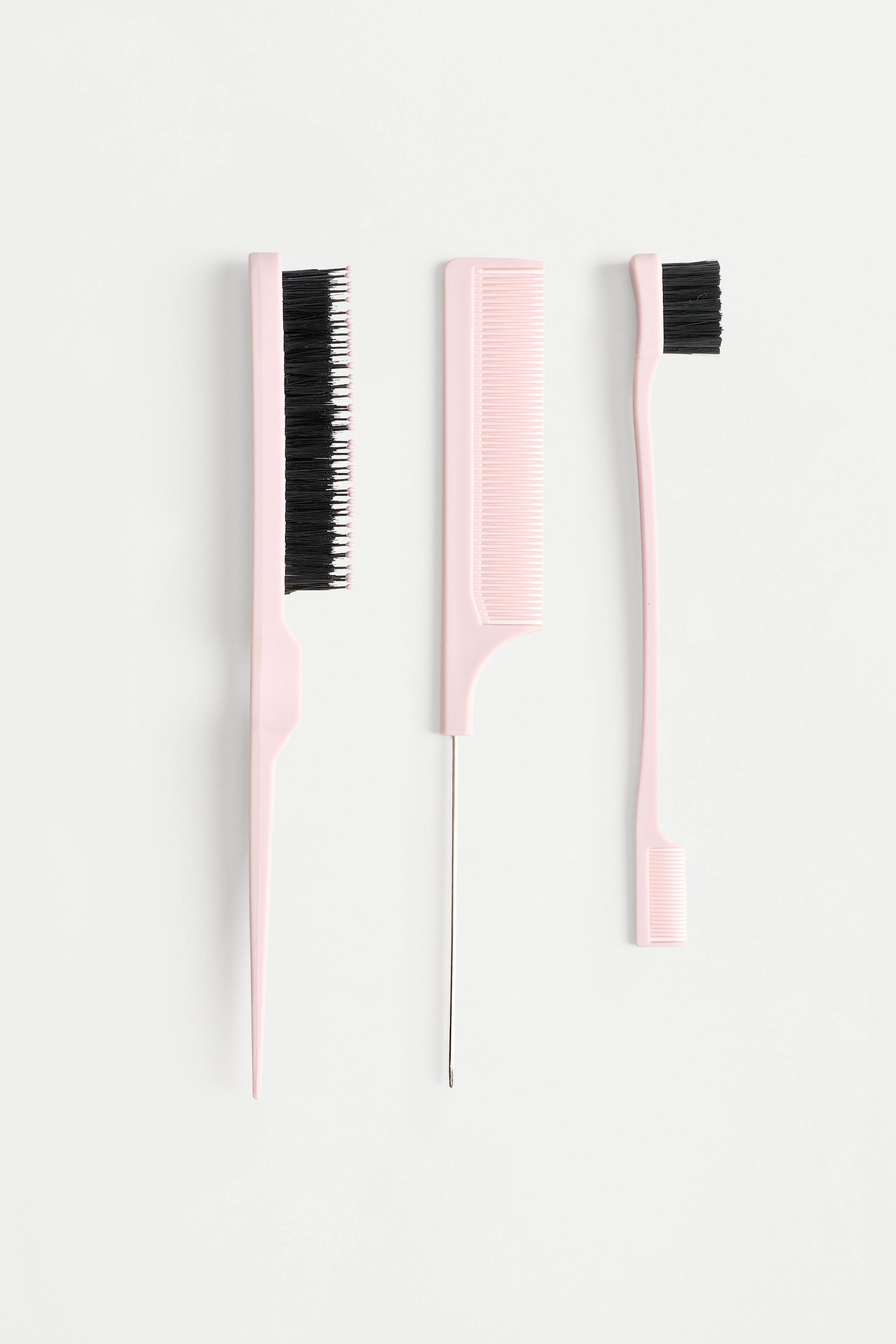 3-piece clean look brush set — PINK