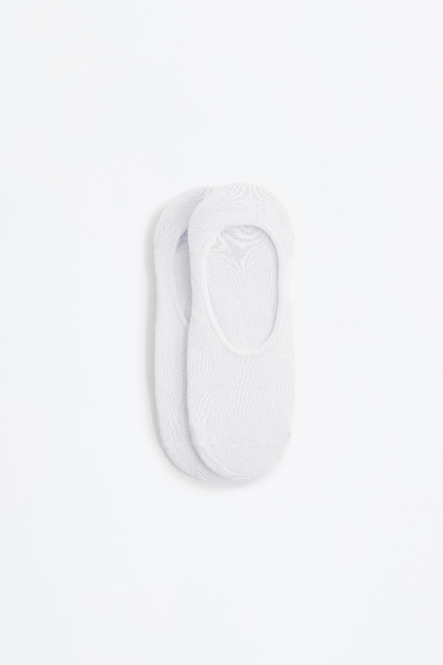 5-pack of no-show socks — WHITE