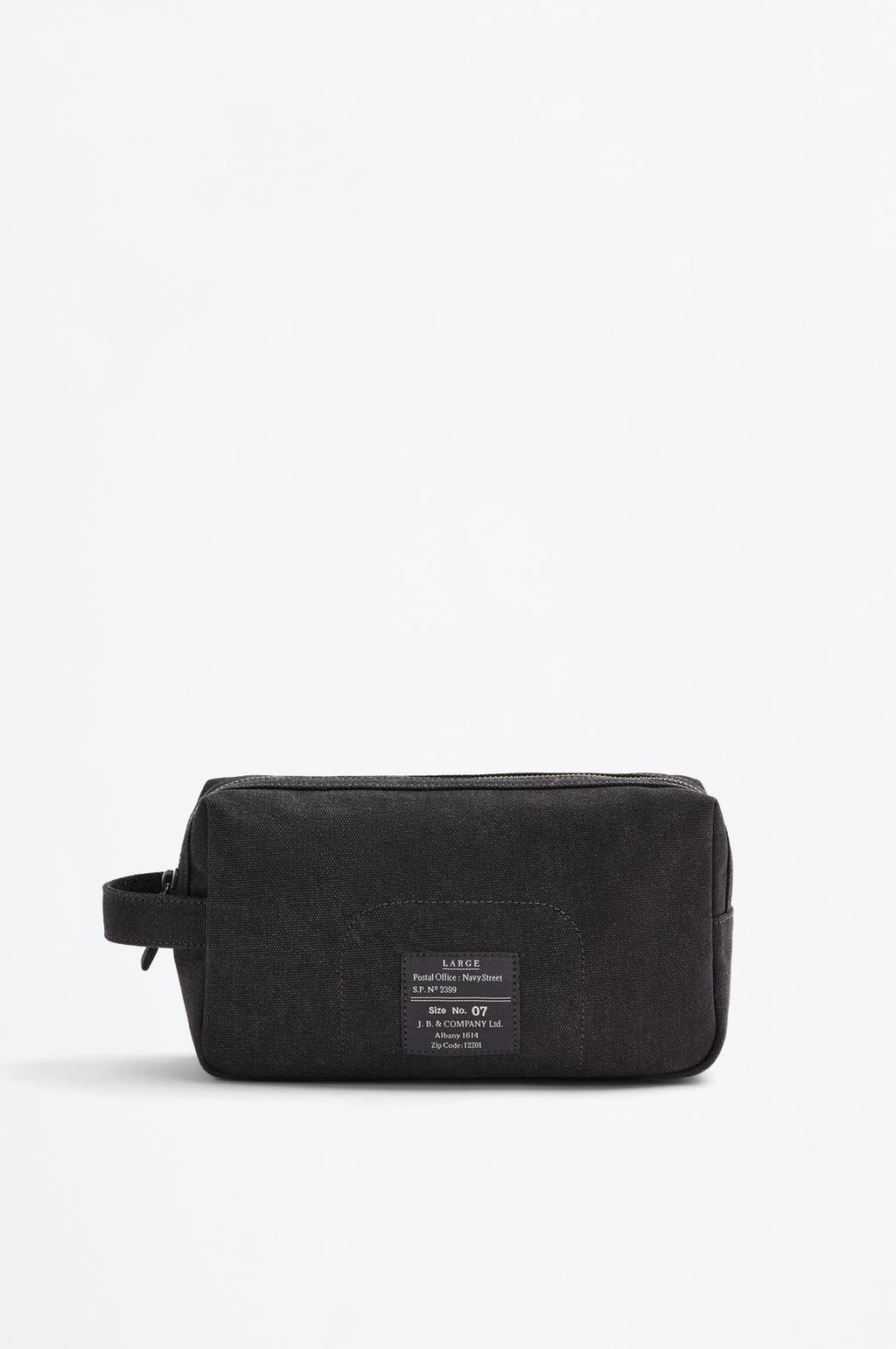 Canvas toiletry bag