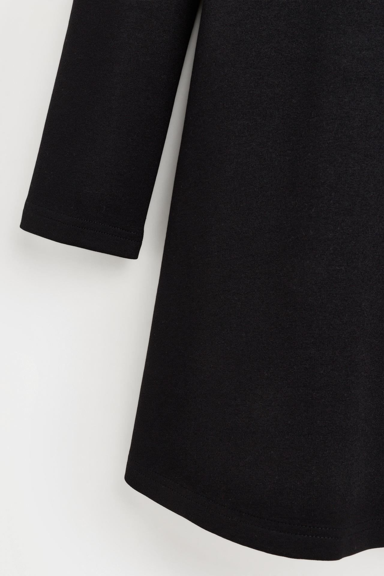 Shirt collar dress — BLACK