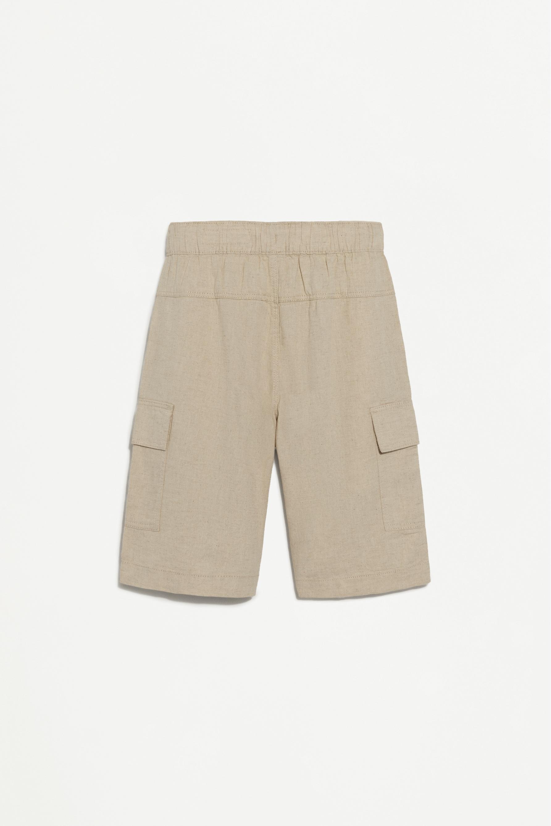 Rustic cargo Bermuda shorts — SAND
