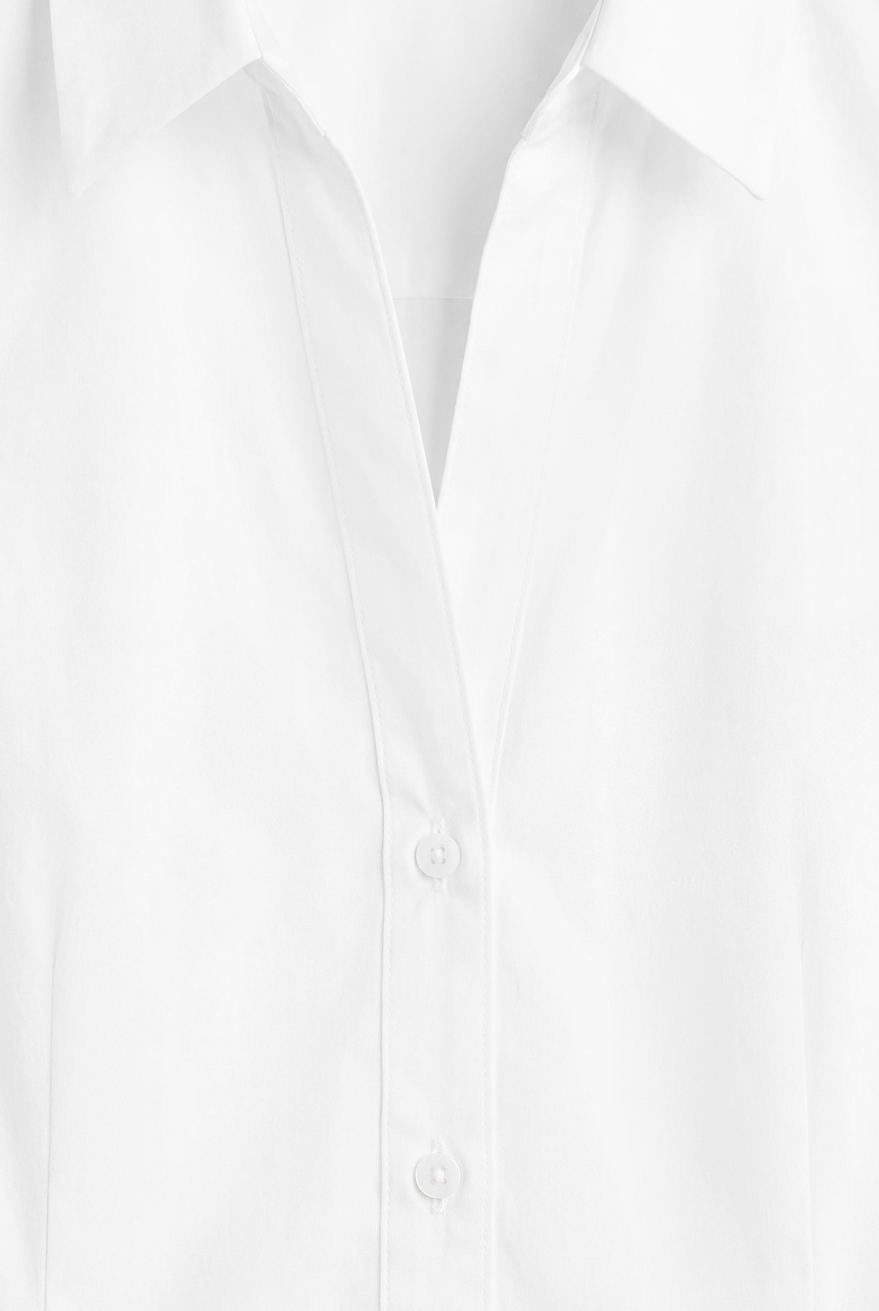 Printed poplin shirt — WHITE