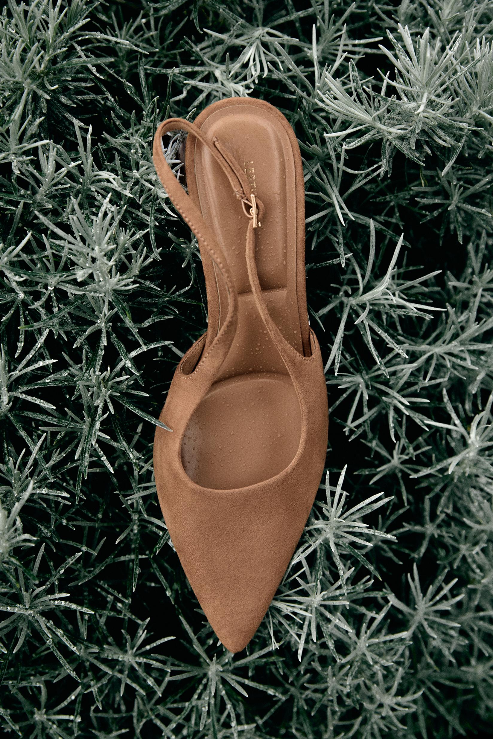 Lefties Deri Lefties Arkasi açık topuklu ayakkabı