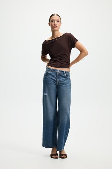 Studded T-shirt — CHOCOLATE 2