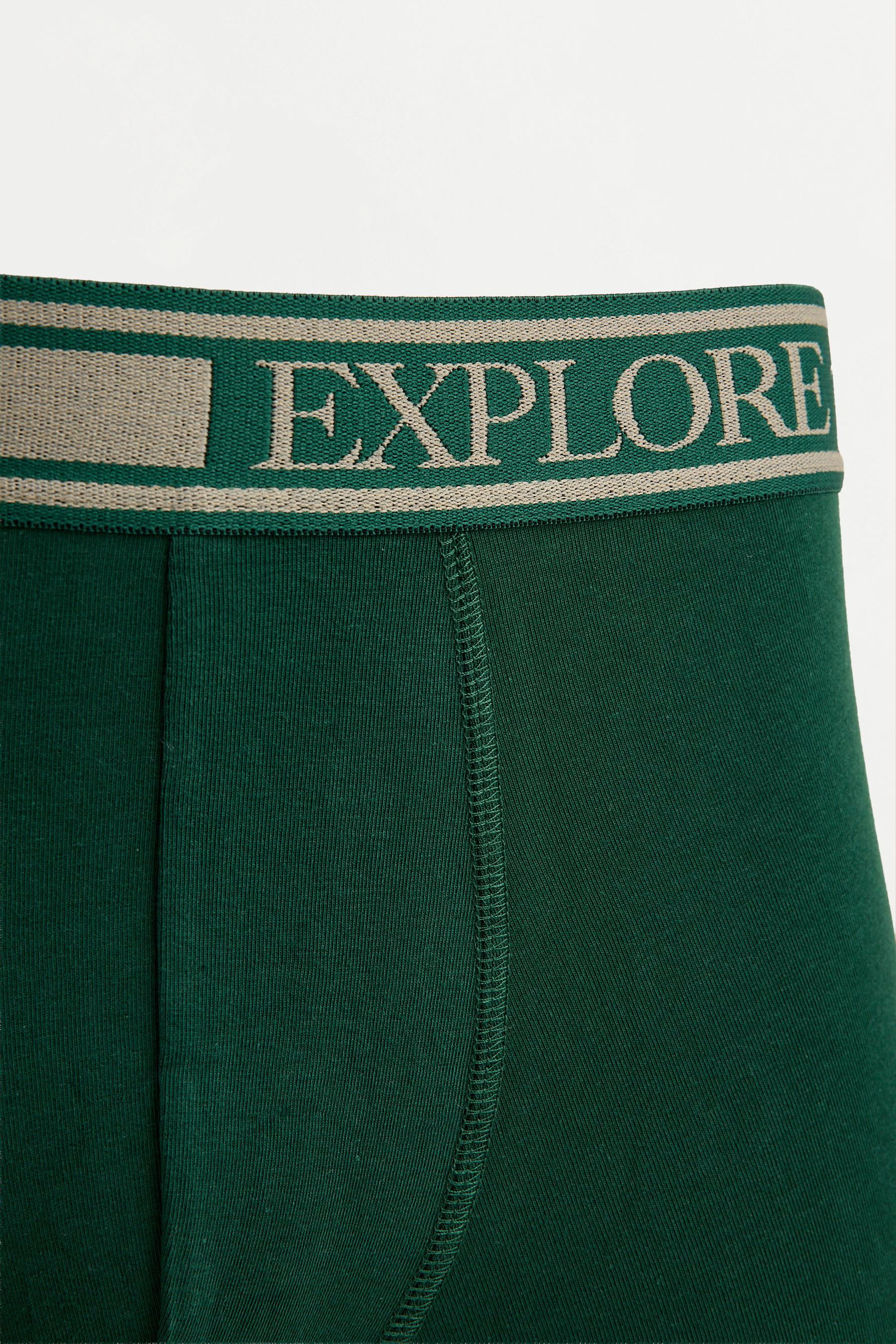 5-pack of long slogan boxers — SAND