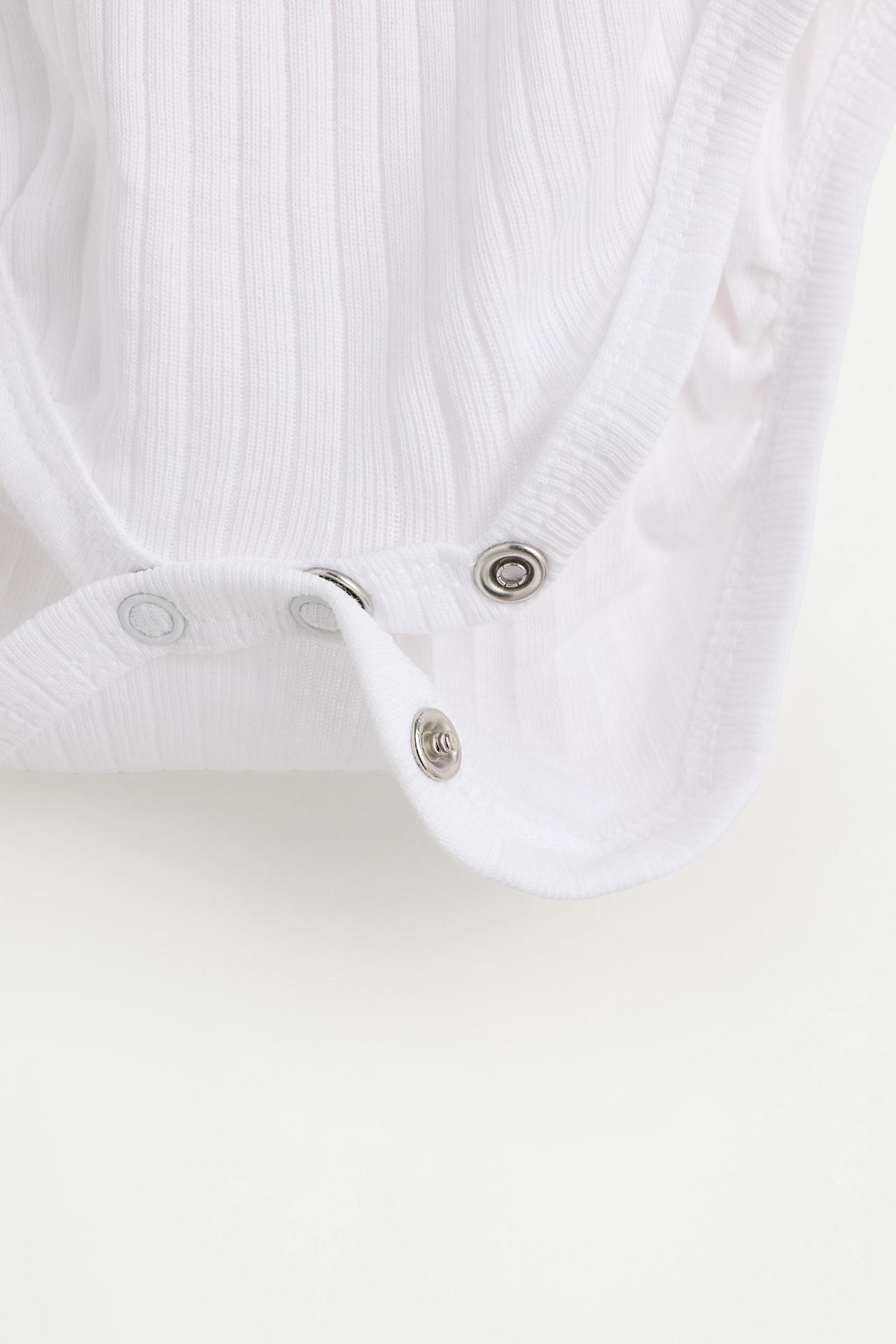 Pack of 2 ribbed crossover bodysuits — WHITE