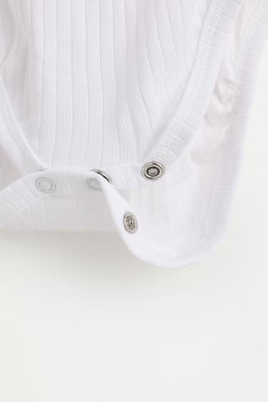 Pack of 2 ribbed crossover bodysuits — WHITE 5