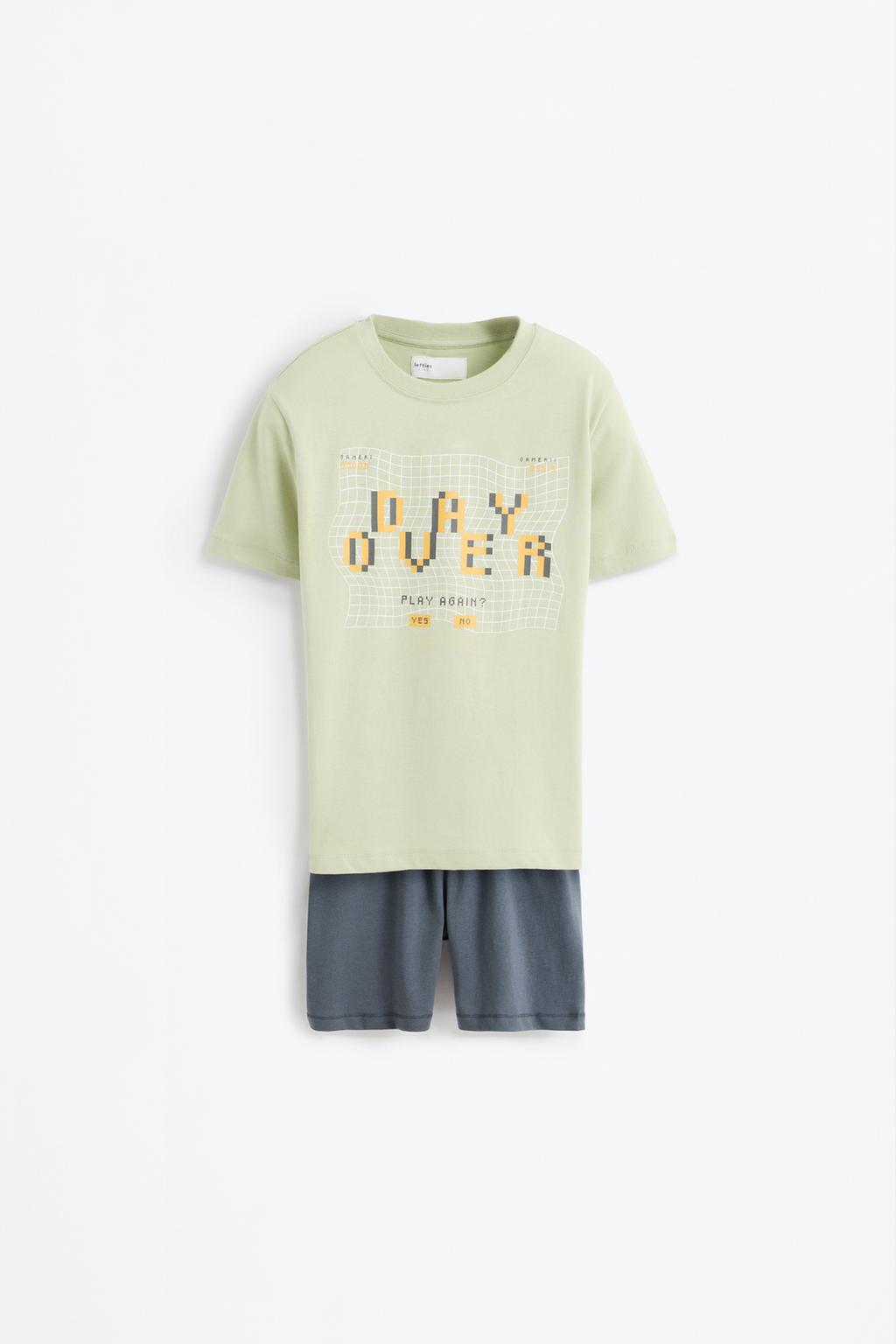 Pijama estampado corto
