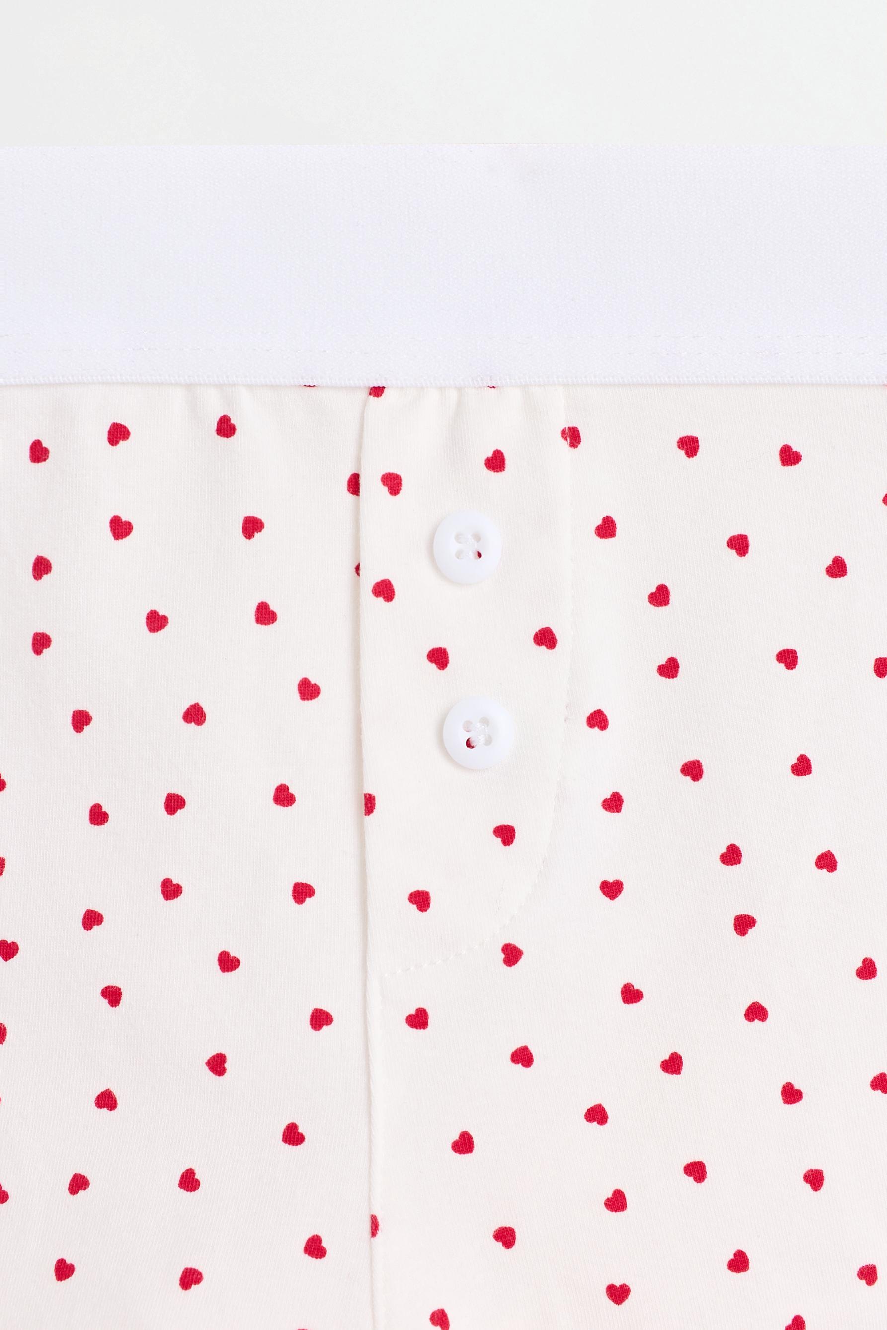 Printed boxer shorts — WHITE/RED
