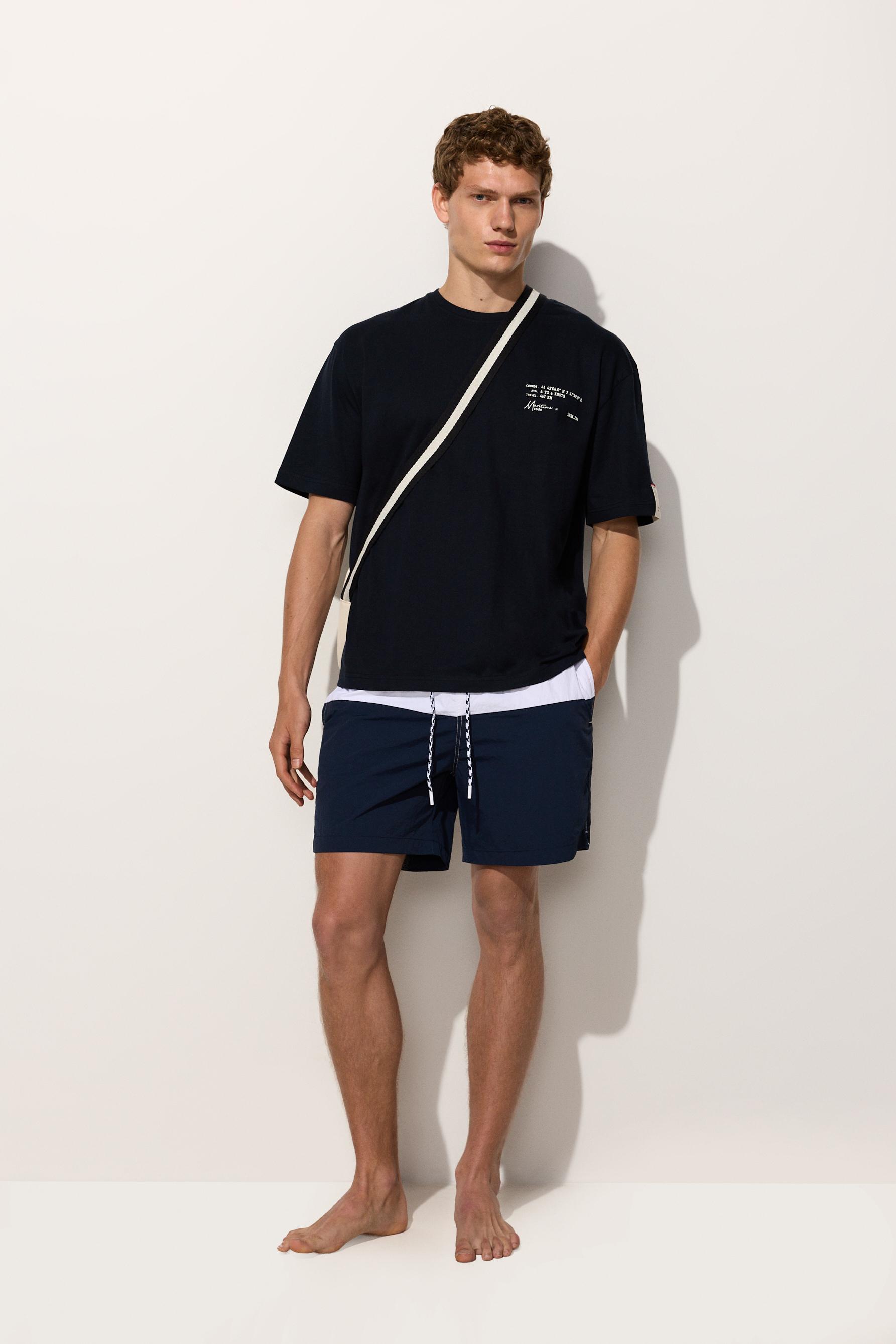 Printed T-shirt — DARK NAVY