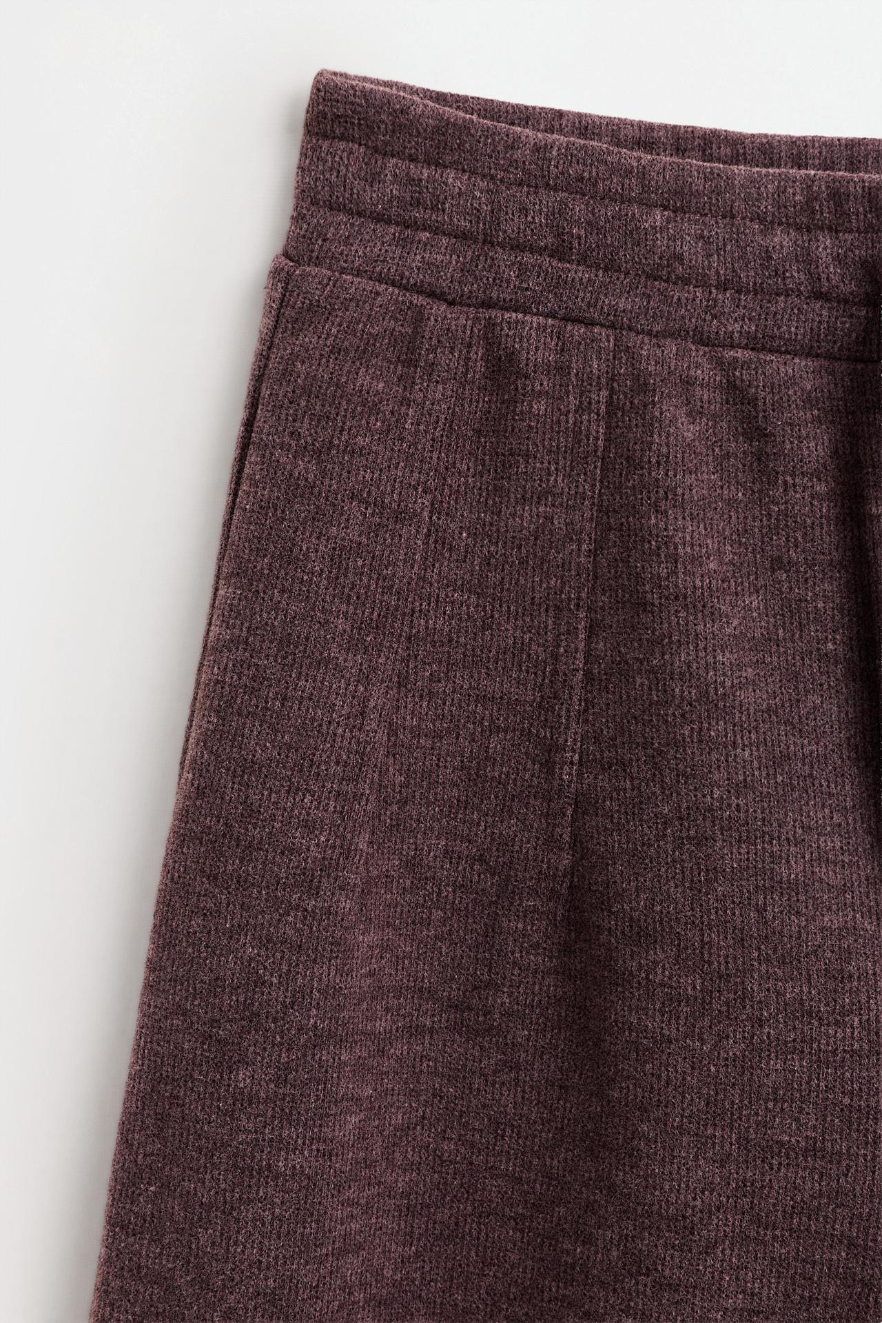 Barrel bias cut trousers — CHOCOLATE