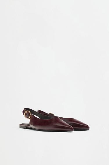Flat shoes — BURGUNDY 2